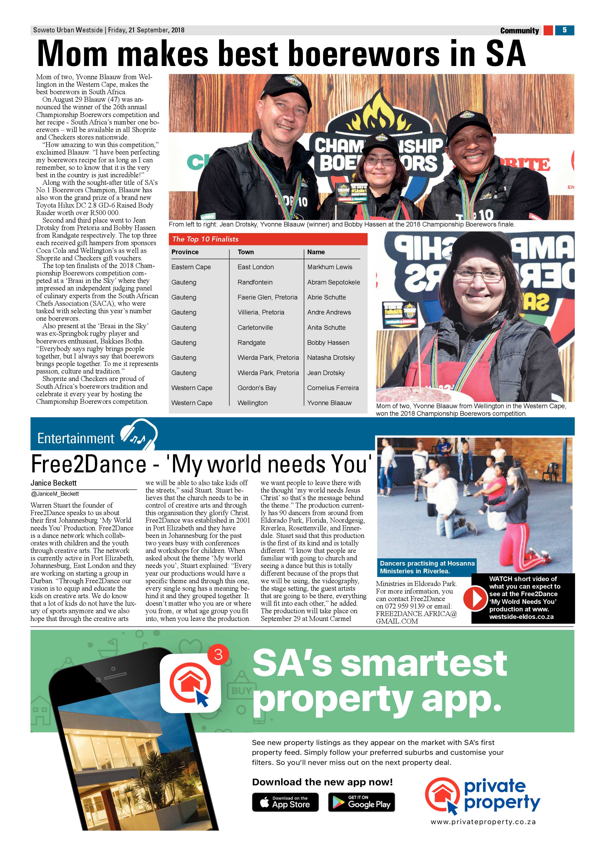 Westside – September 21, 2018 issue page 5