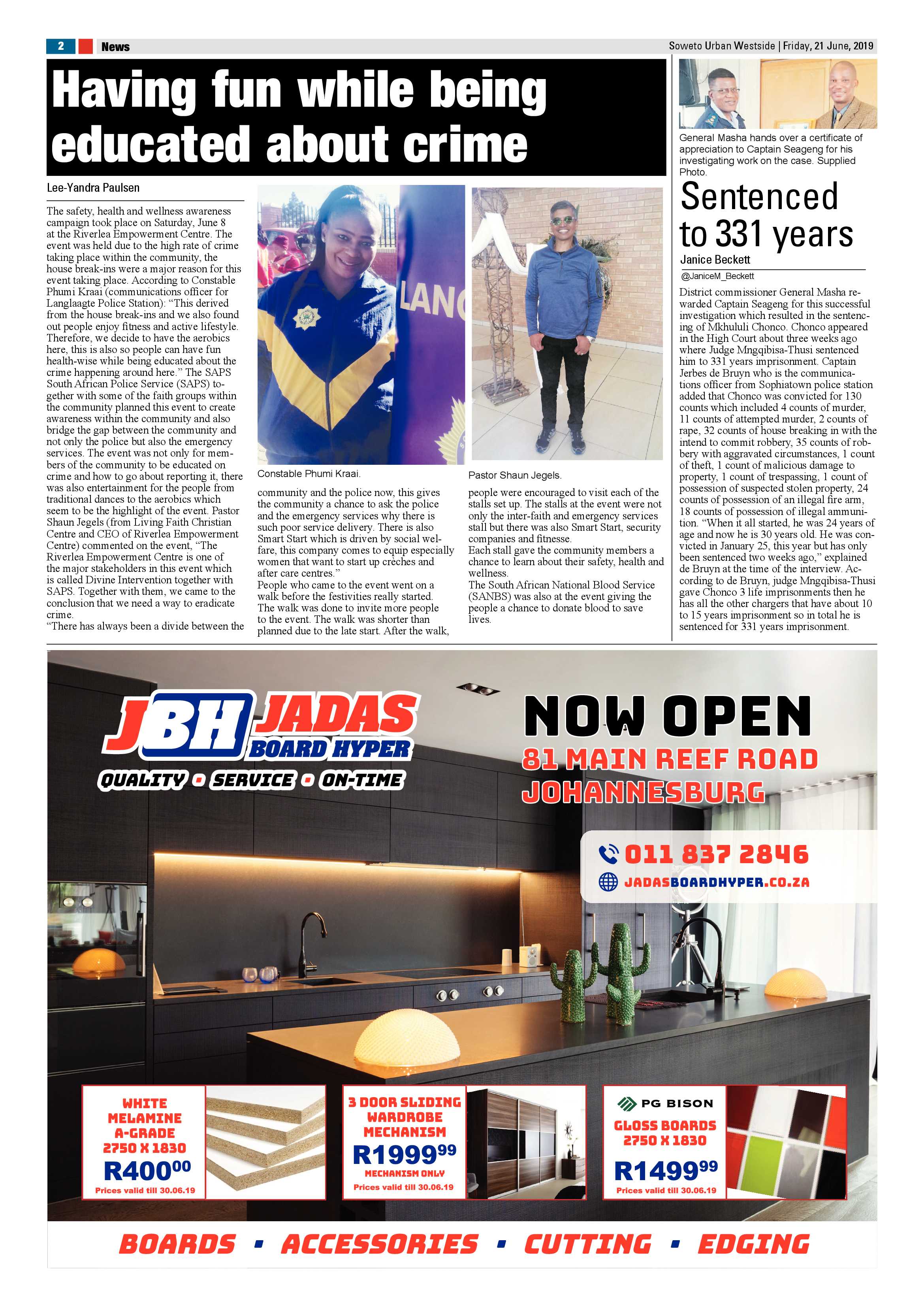 Westside News – June 21, 2019 page 2