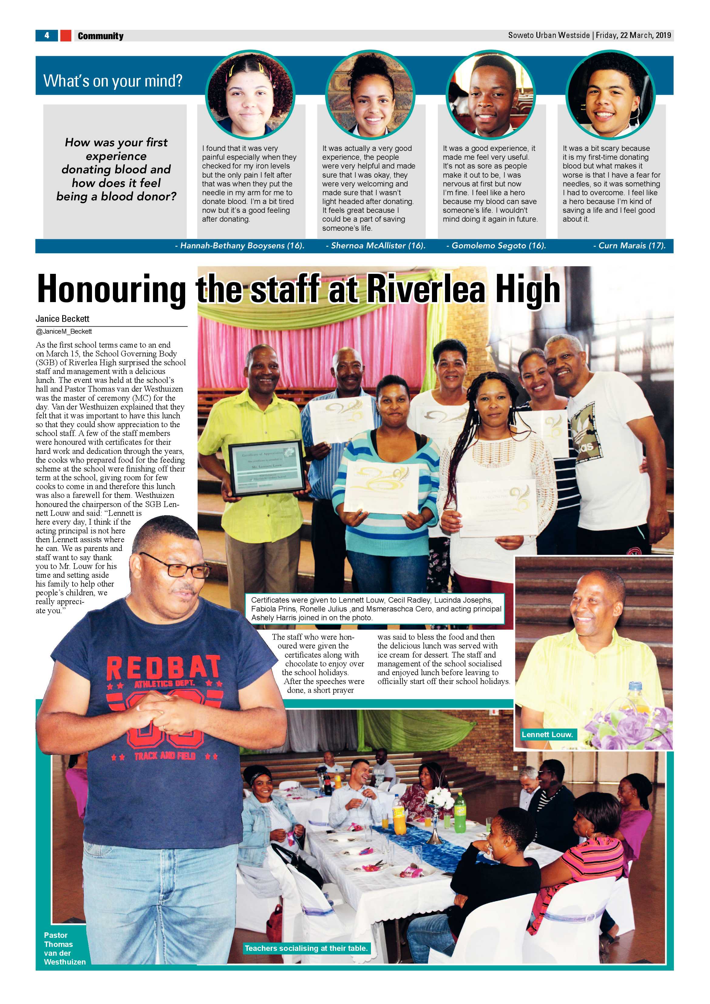 Westside News – March 22 , 2019 page 4