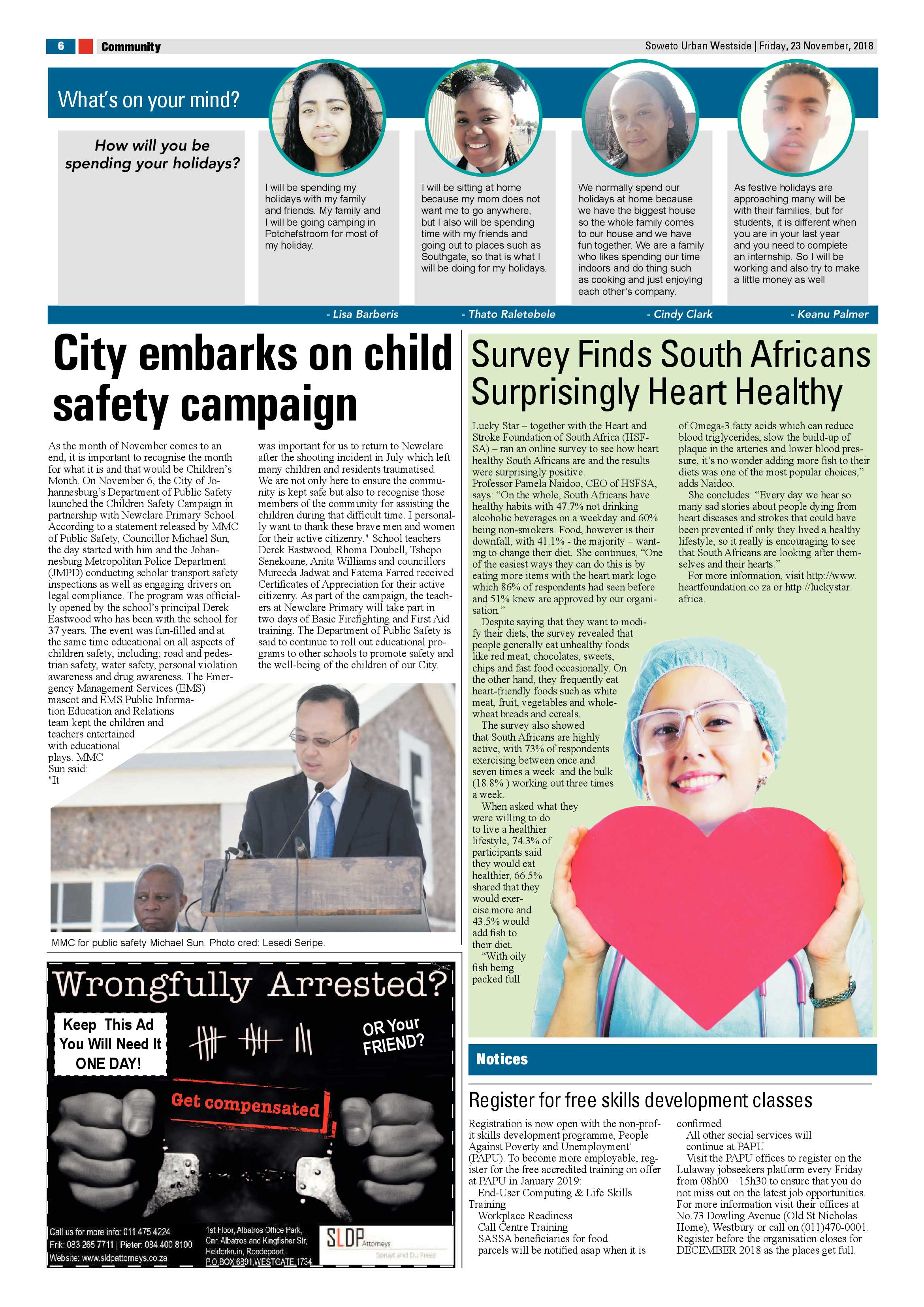 Westside – November 23, 2018 issue page 6