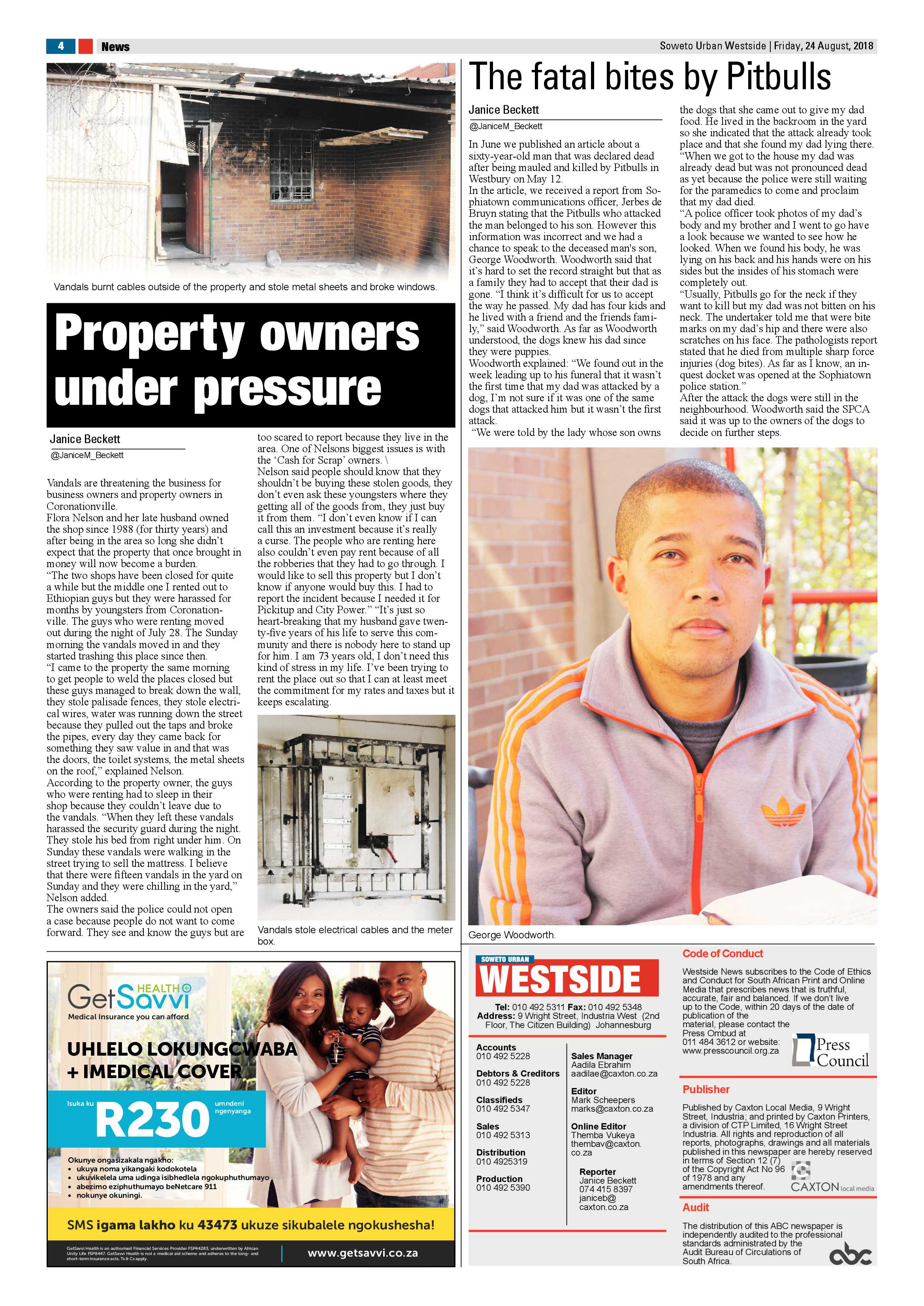 Westside – August 24, 2018 issue page 4