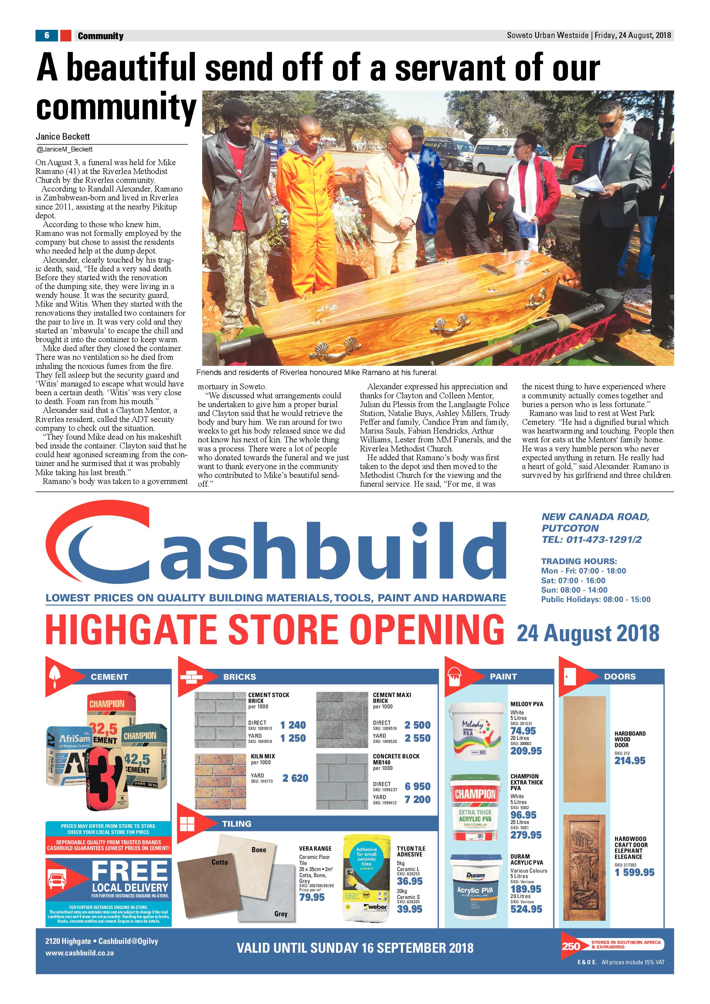 Westside – August 24, 2018 issue page 6
