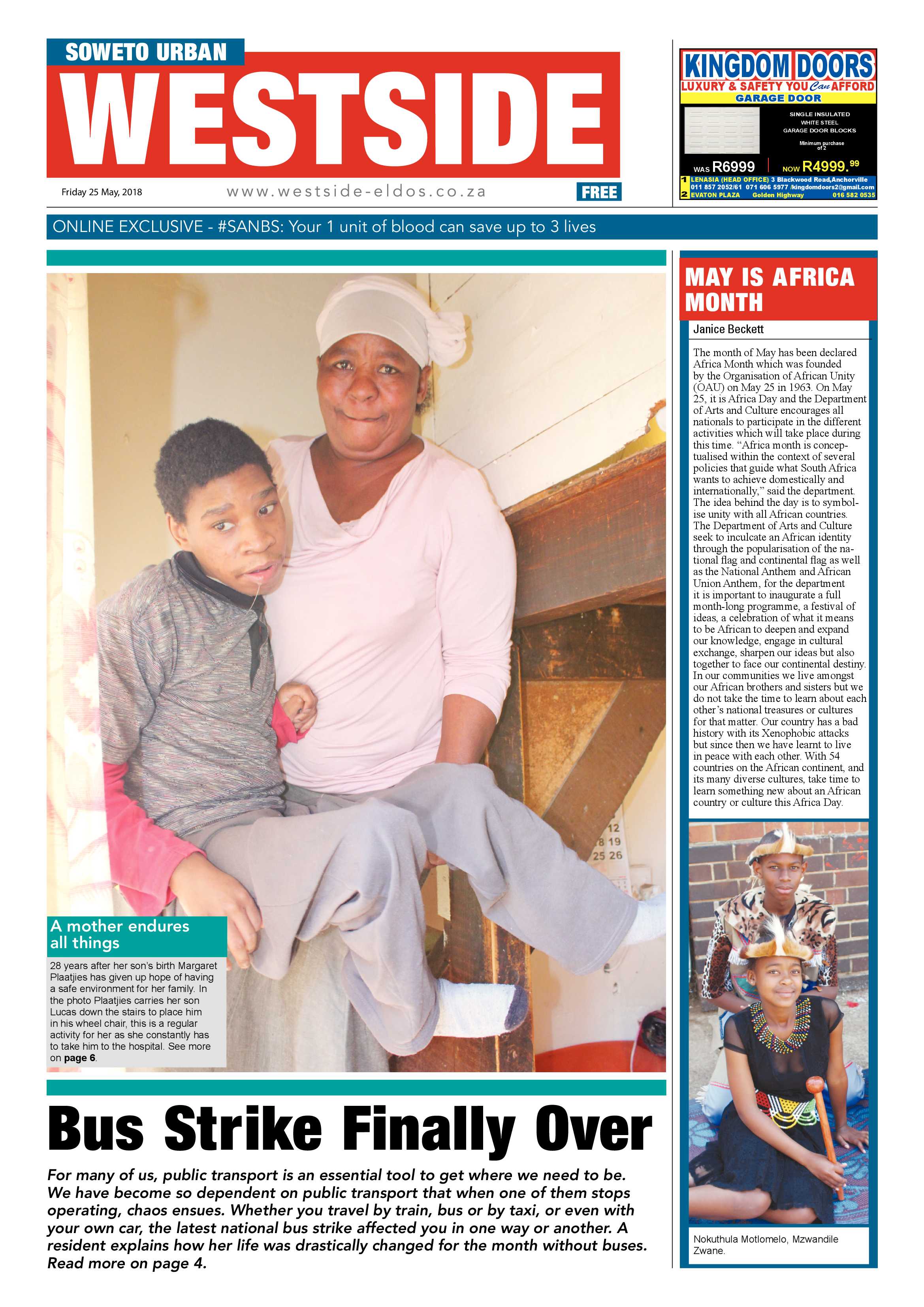 Westside – May 25, 2018 issue page 1