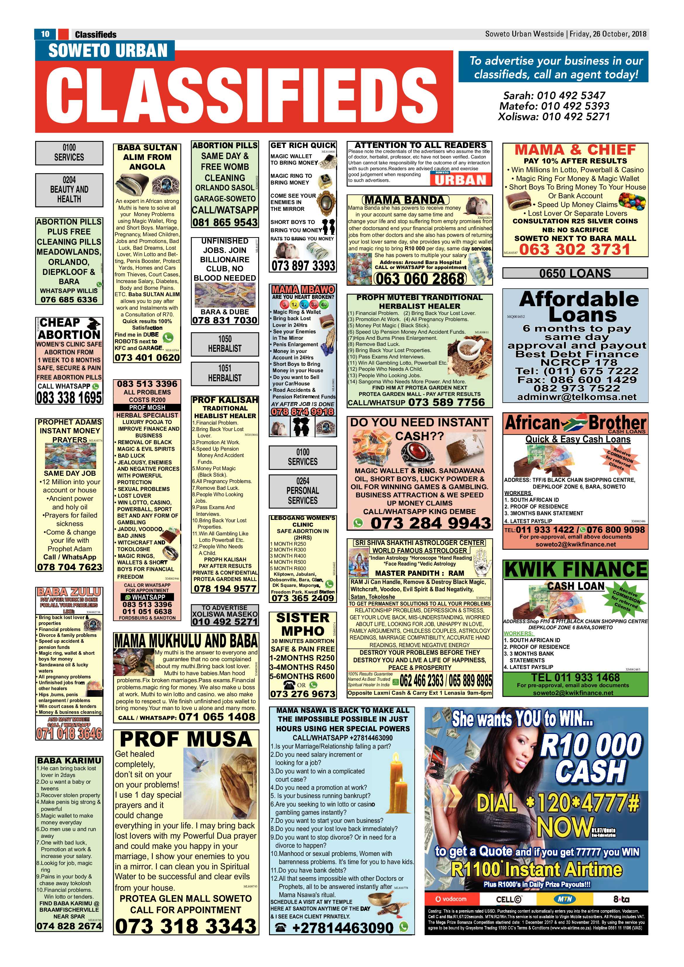 Westside – October 26, 2018 issue page 10