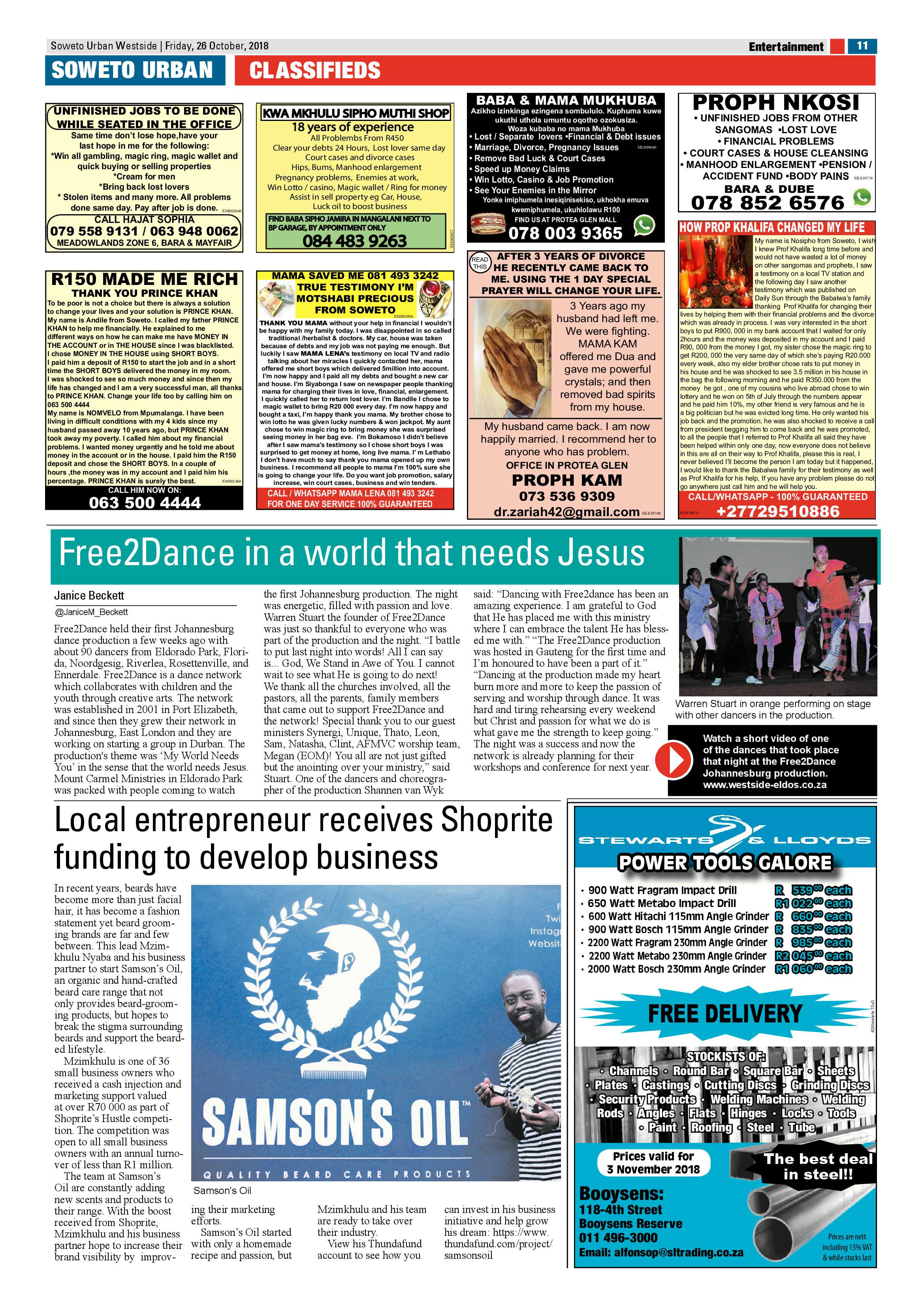 Westside – October 26, 2018 issue page 11