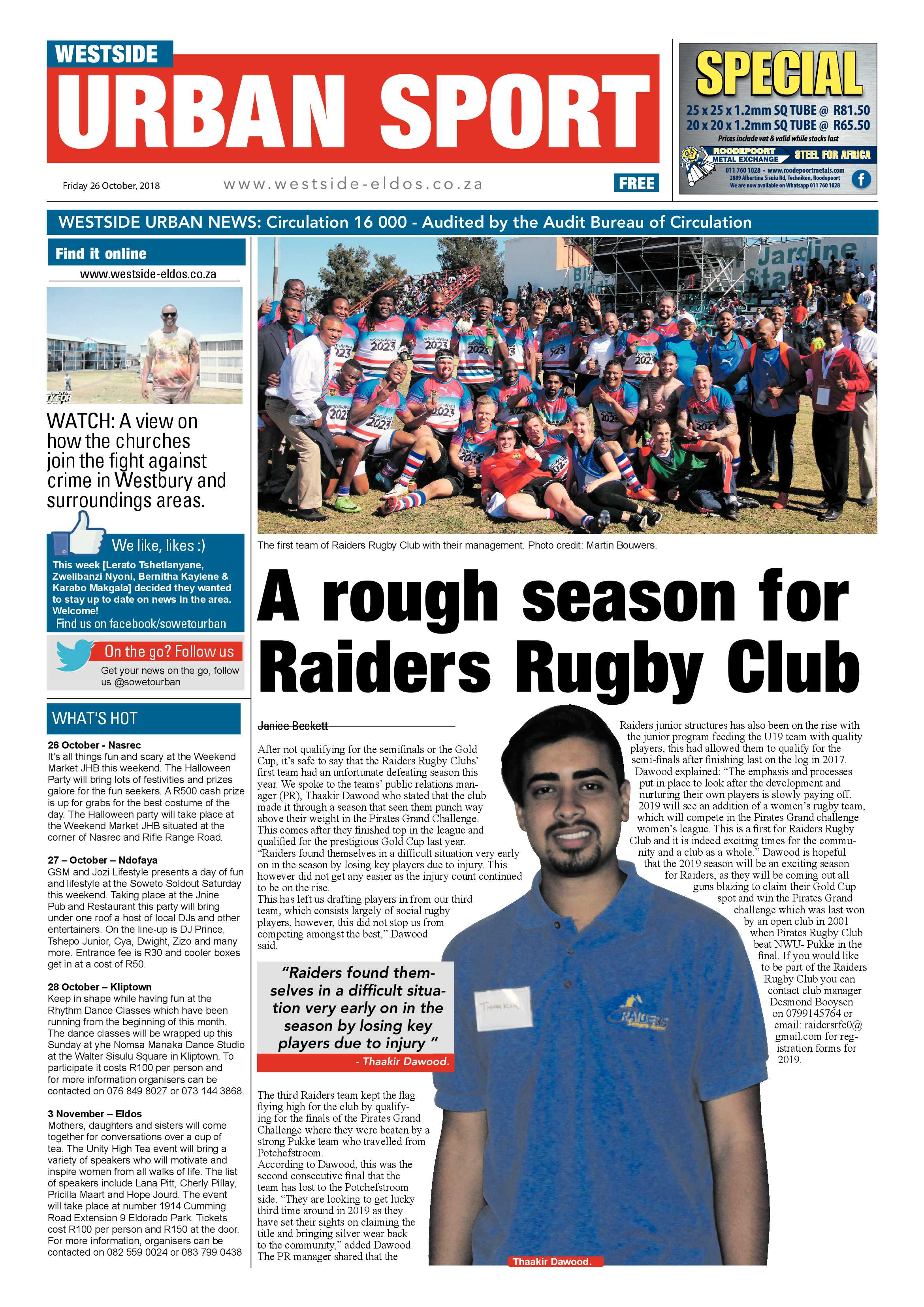 Westside – October 26, 2018 issue page 12
