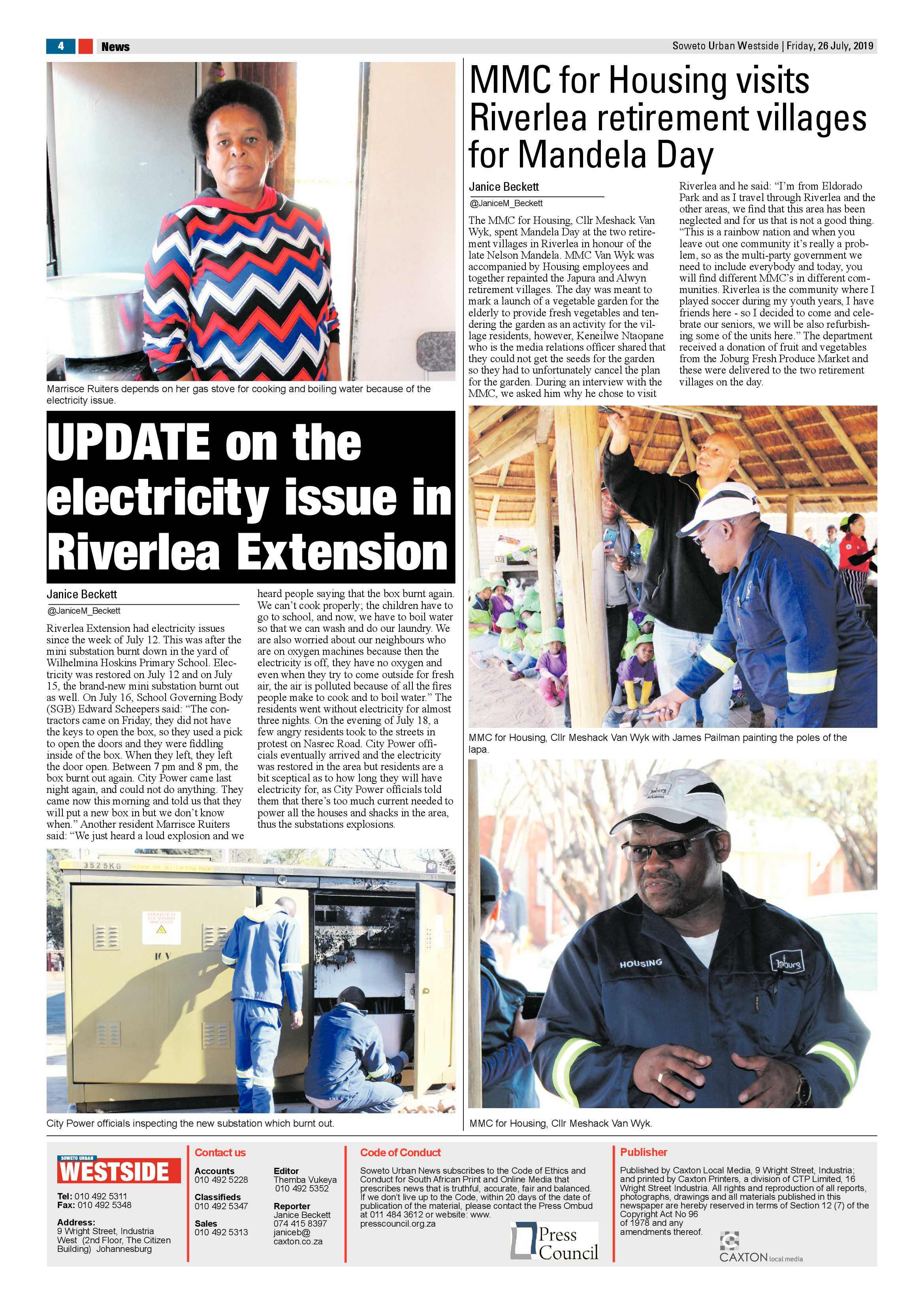 Westside News – July 26, 2019 page 4