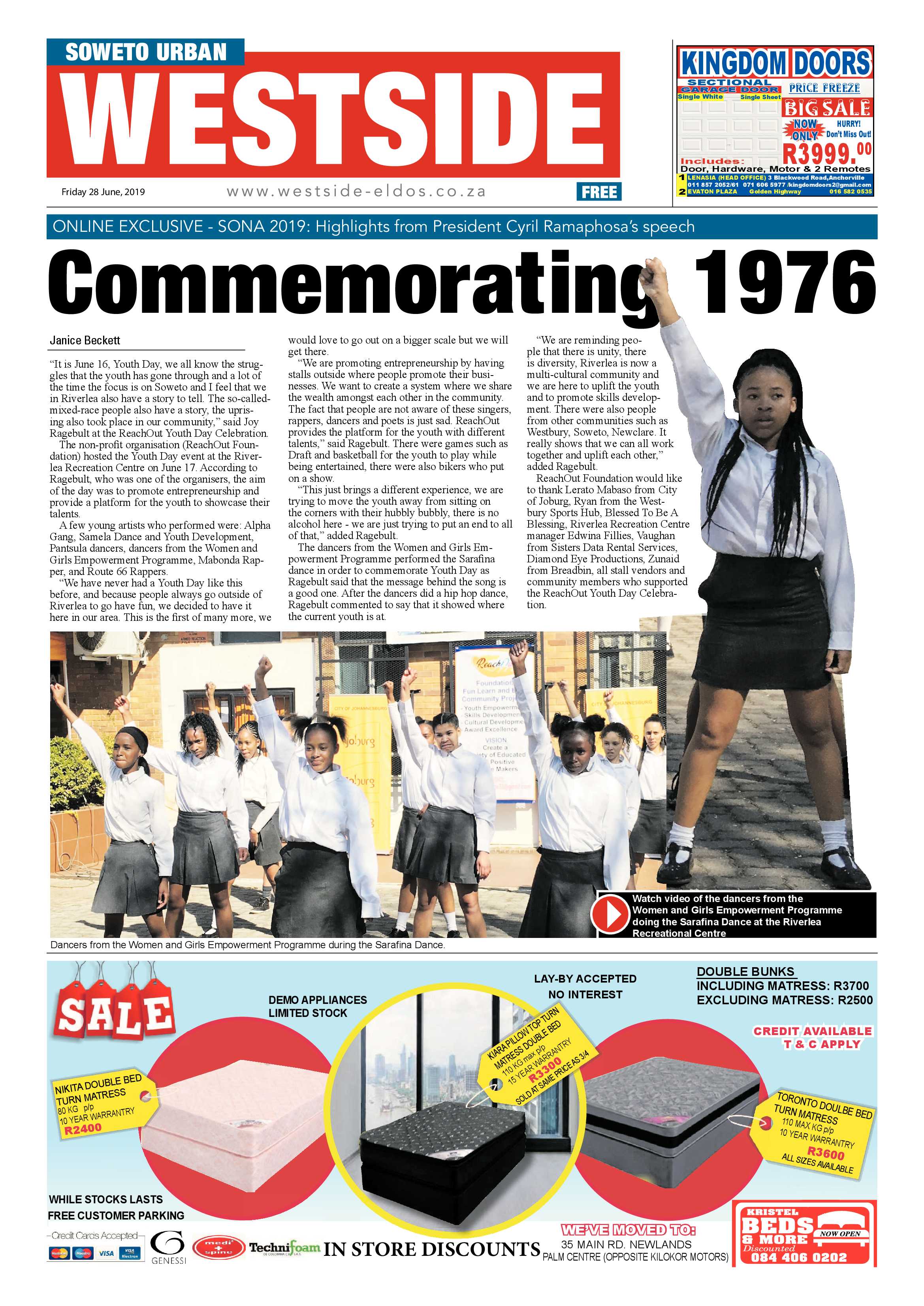 Westside News – June 28, 2019 page 1