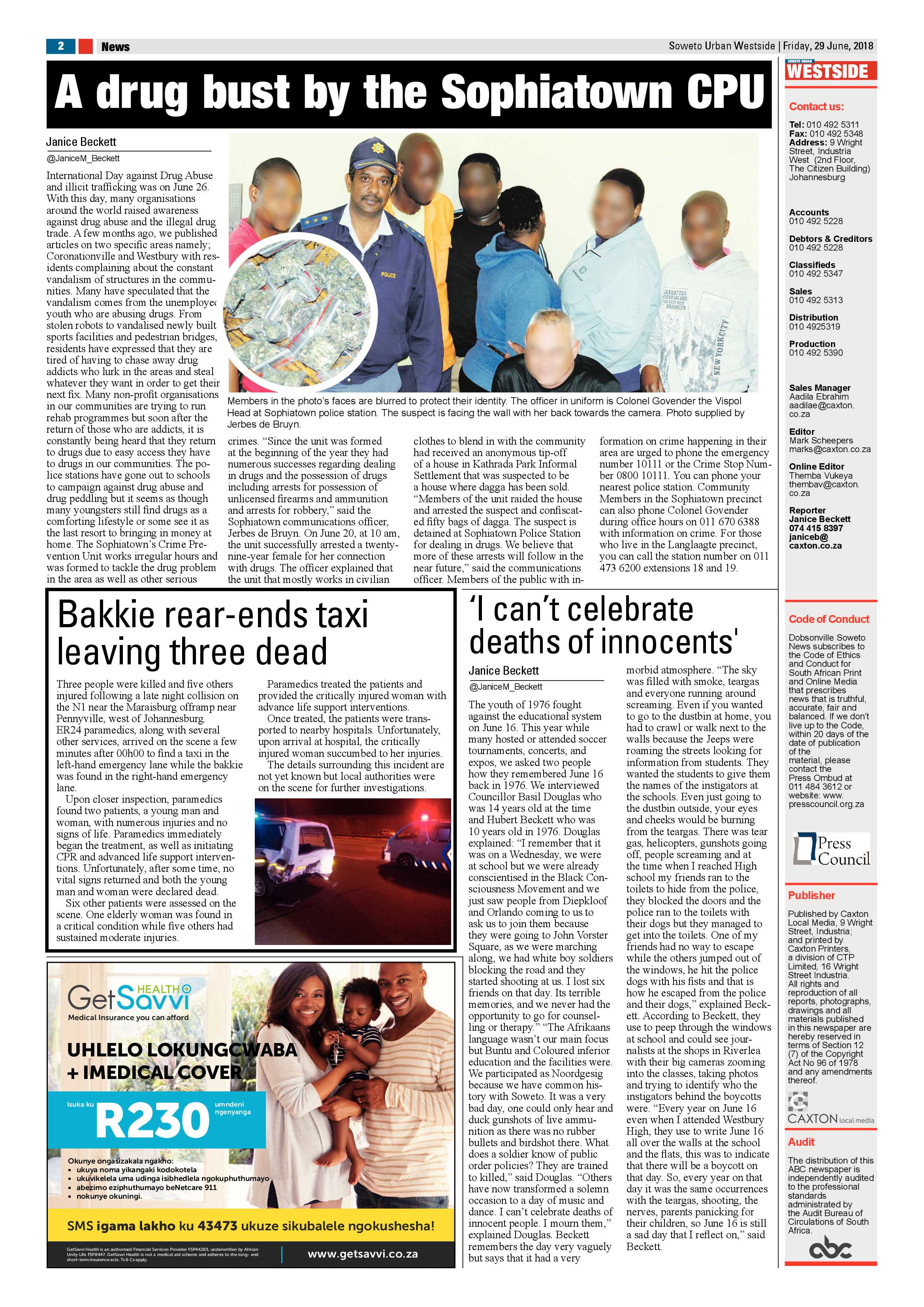 Westside – June 29, 2018 issue page 2