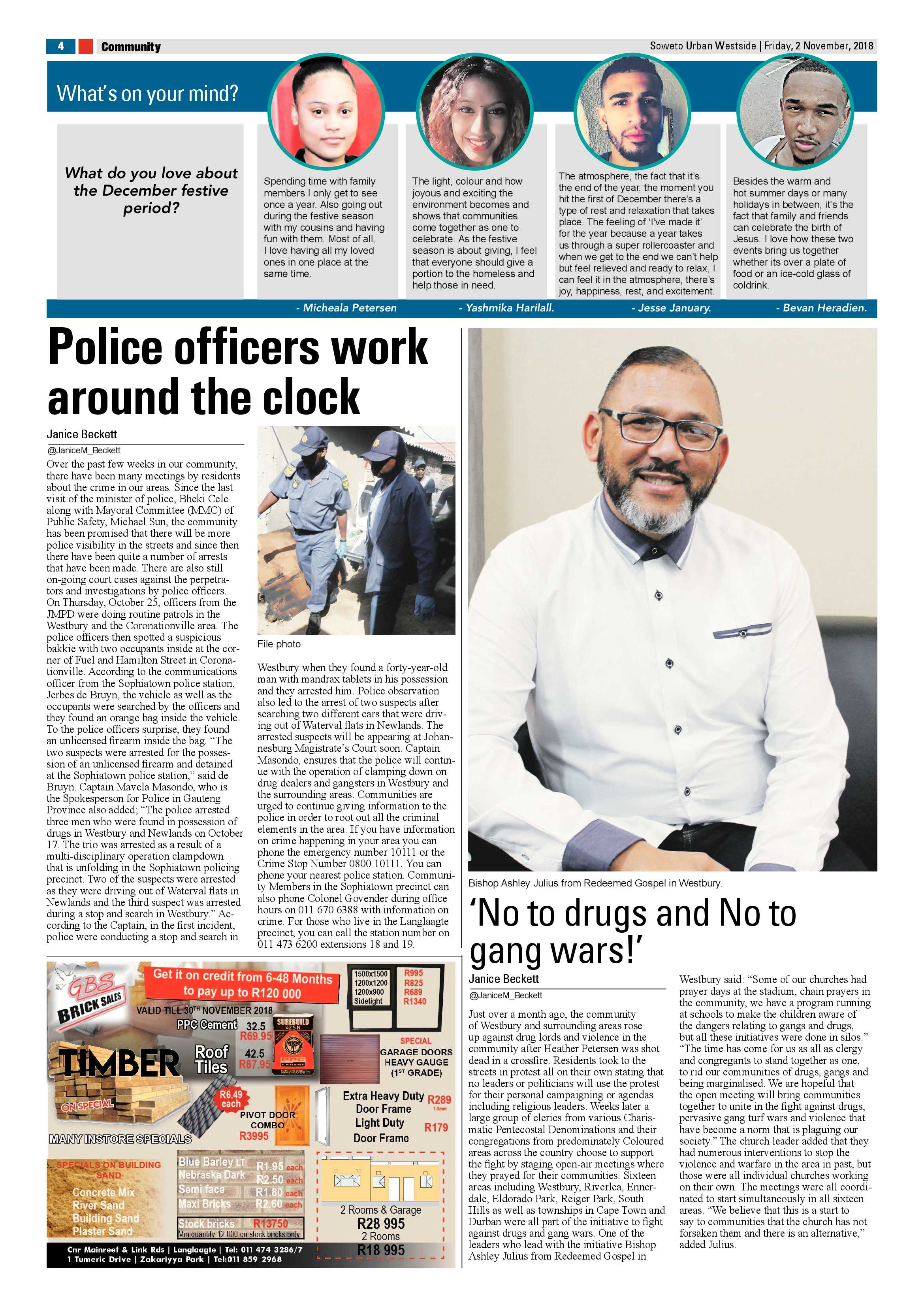 Westside – November 2, 2018 issue page 4