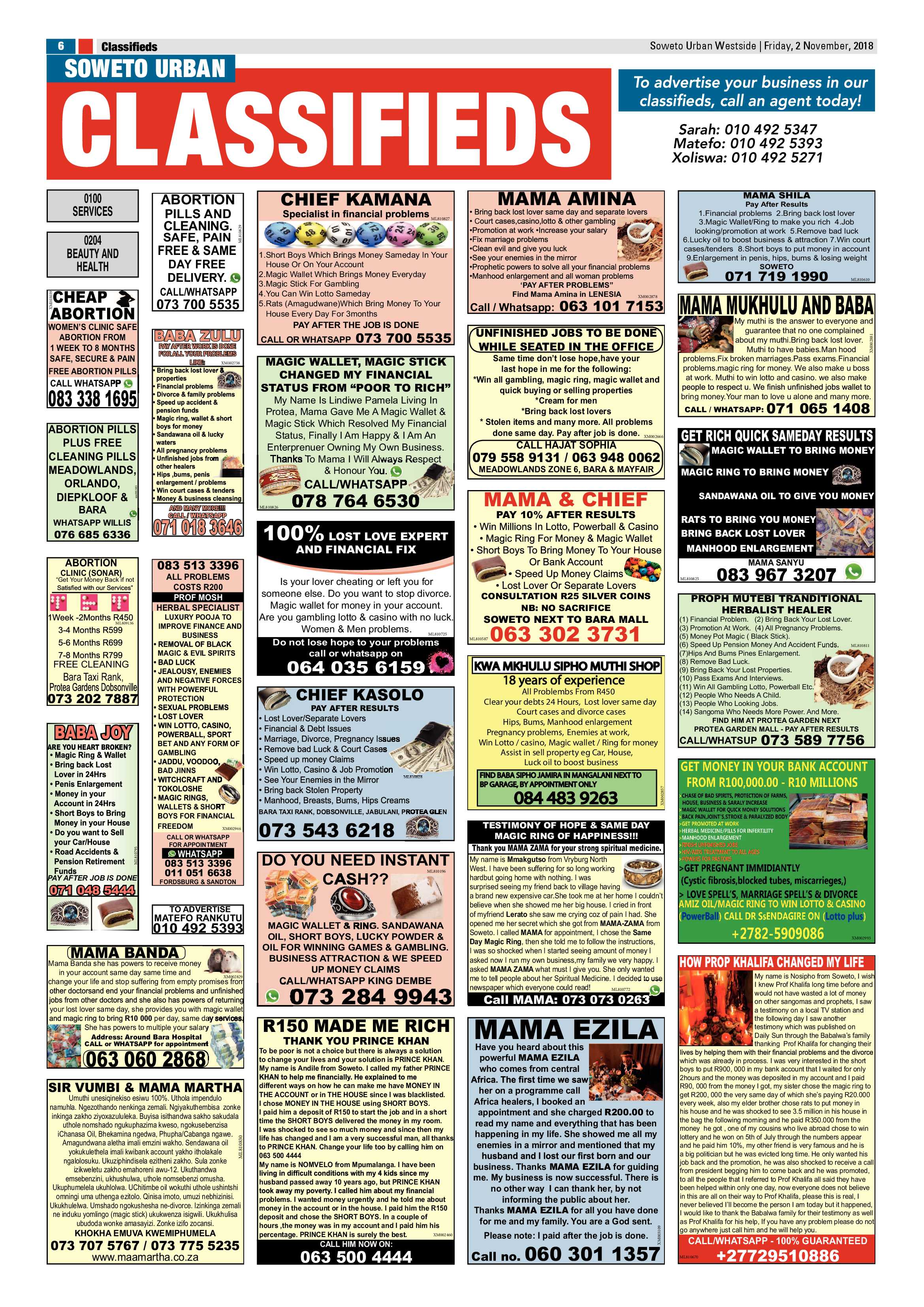 Westside – November 2, 2018 issue page 6