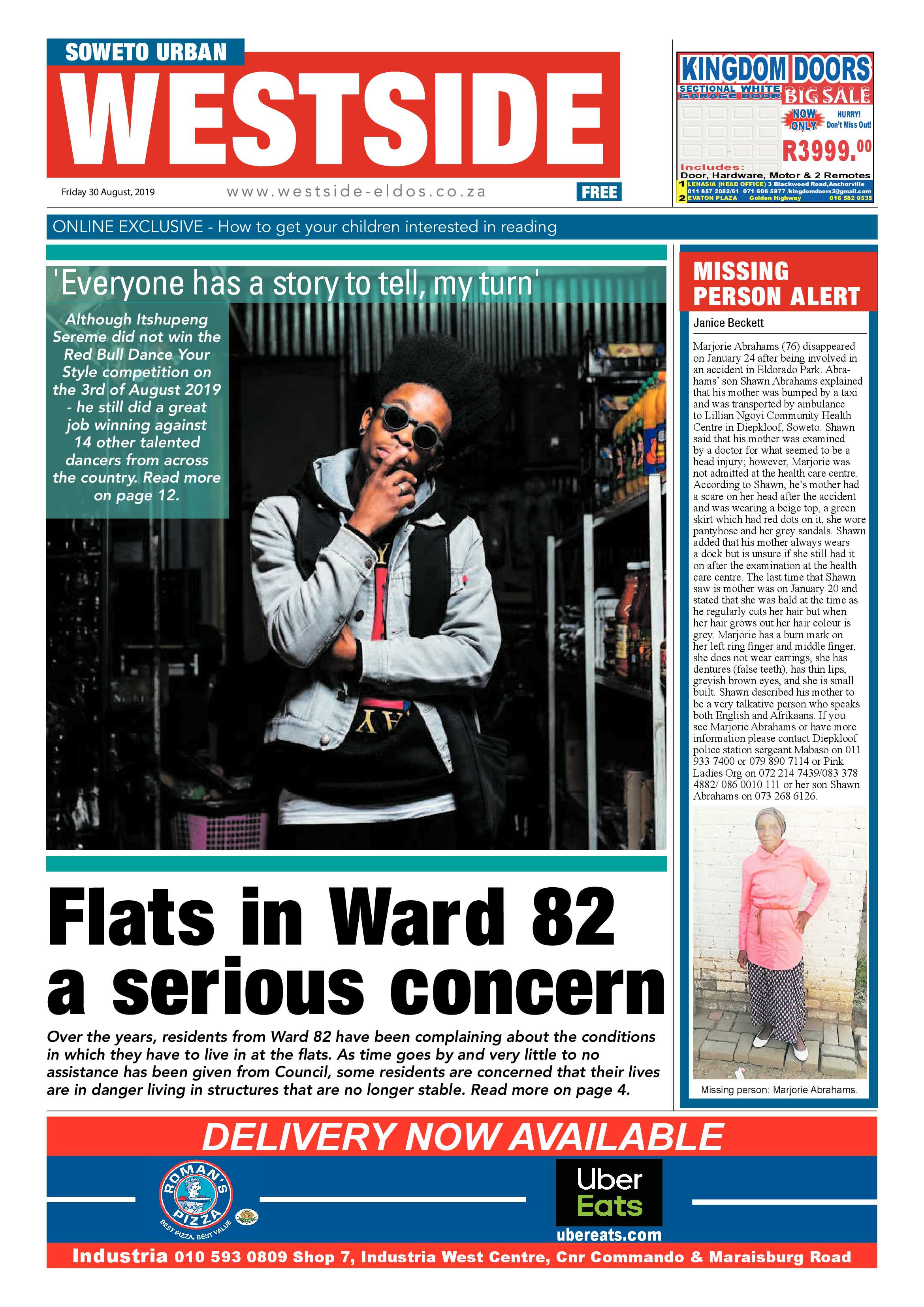 Westside News – August 30, 2019 page 1