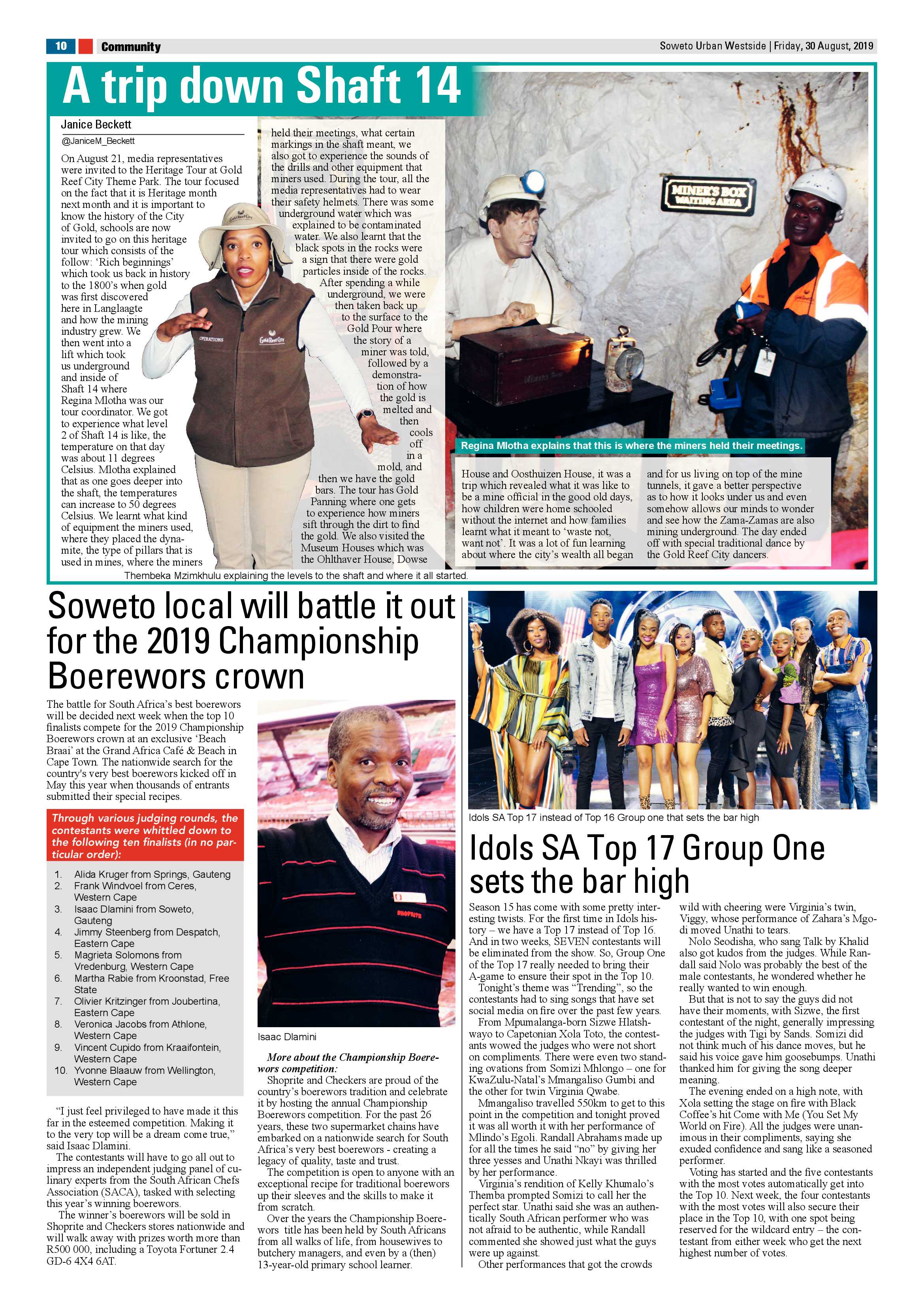 Westside News – August 30, 2019 page 10