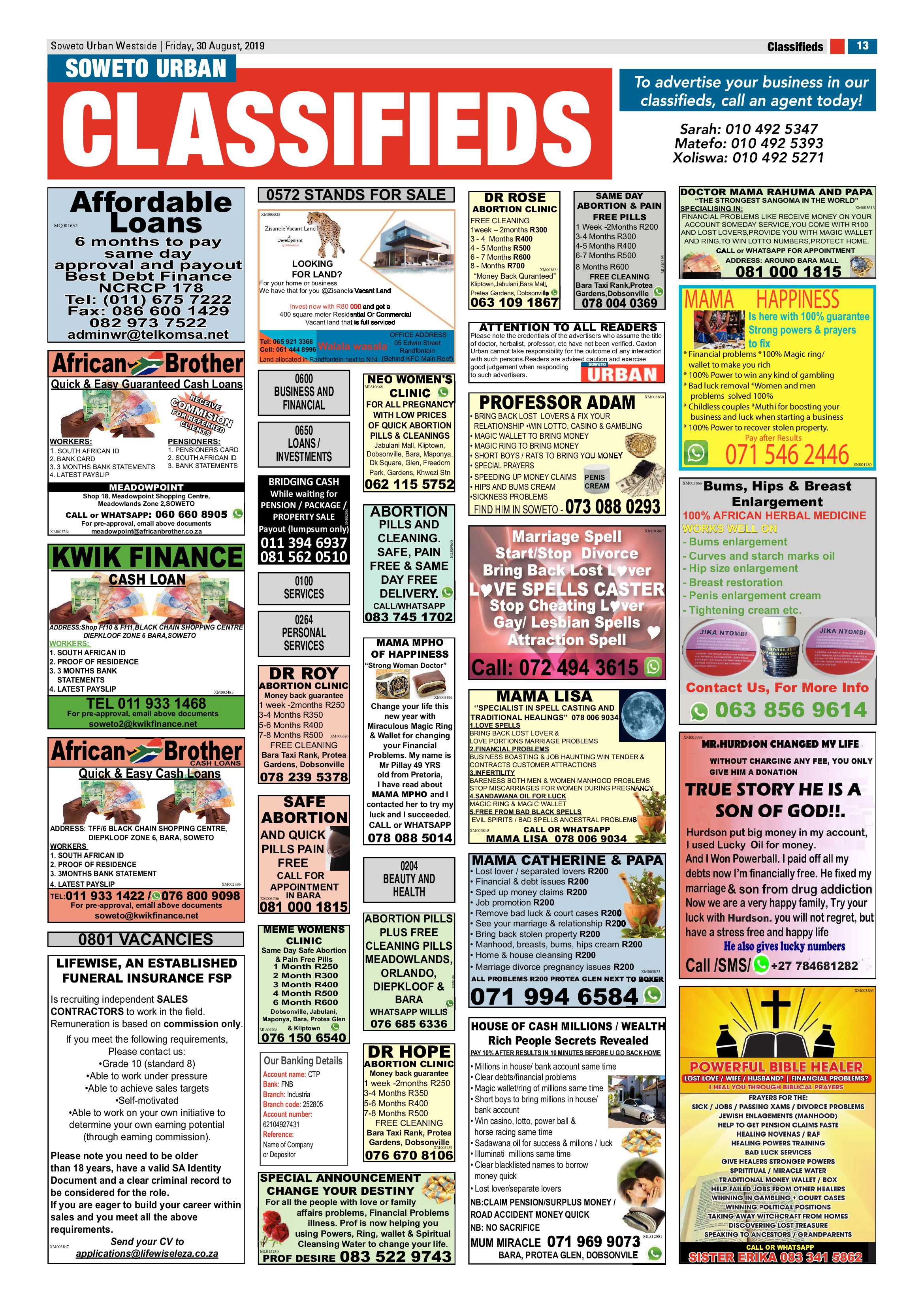 Westside News – August 30, 2019 page 13