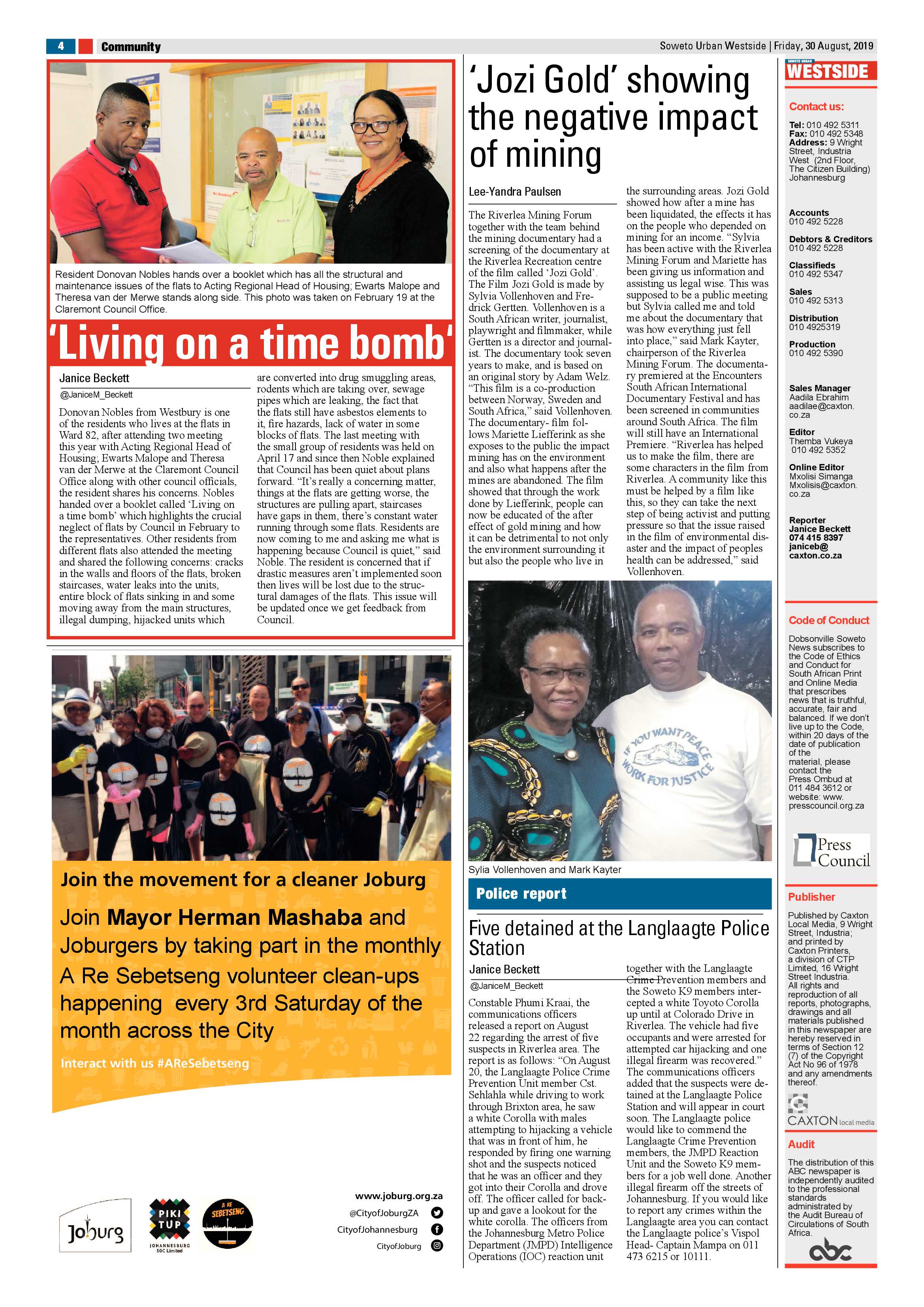Westside News – August 30, 2019 page 4