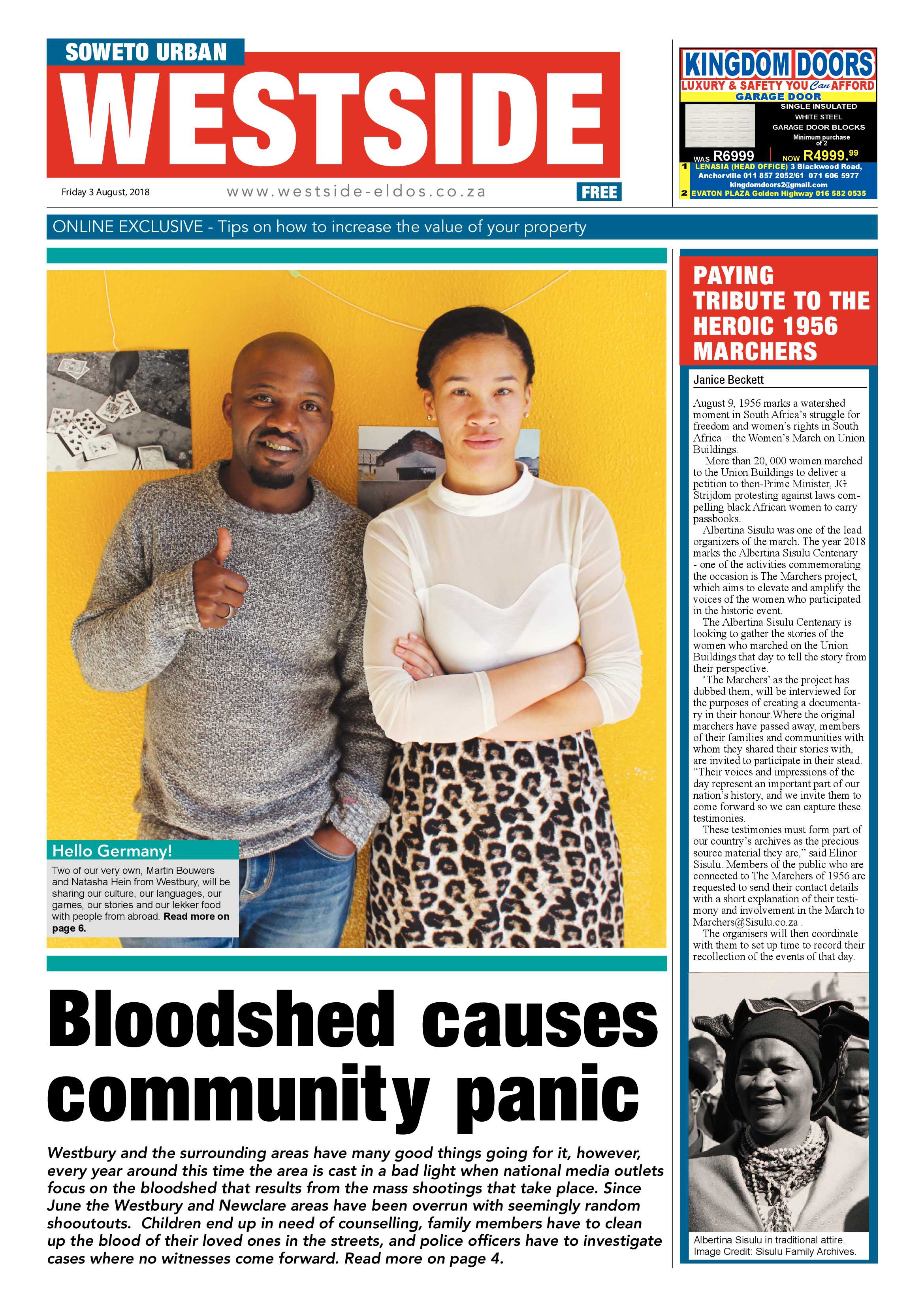 Westside – August 03, 2018 issue page 1