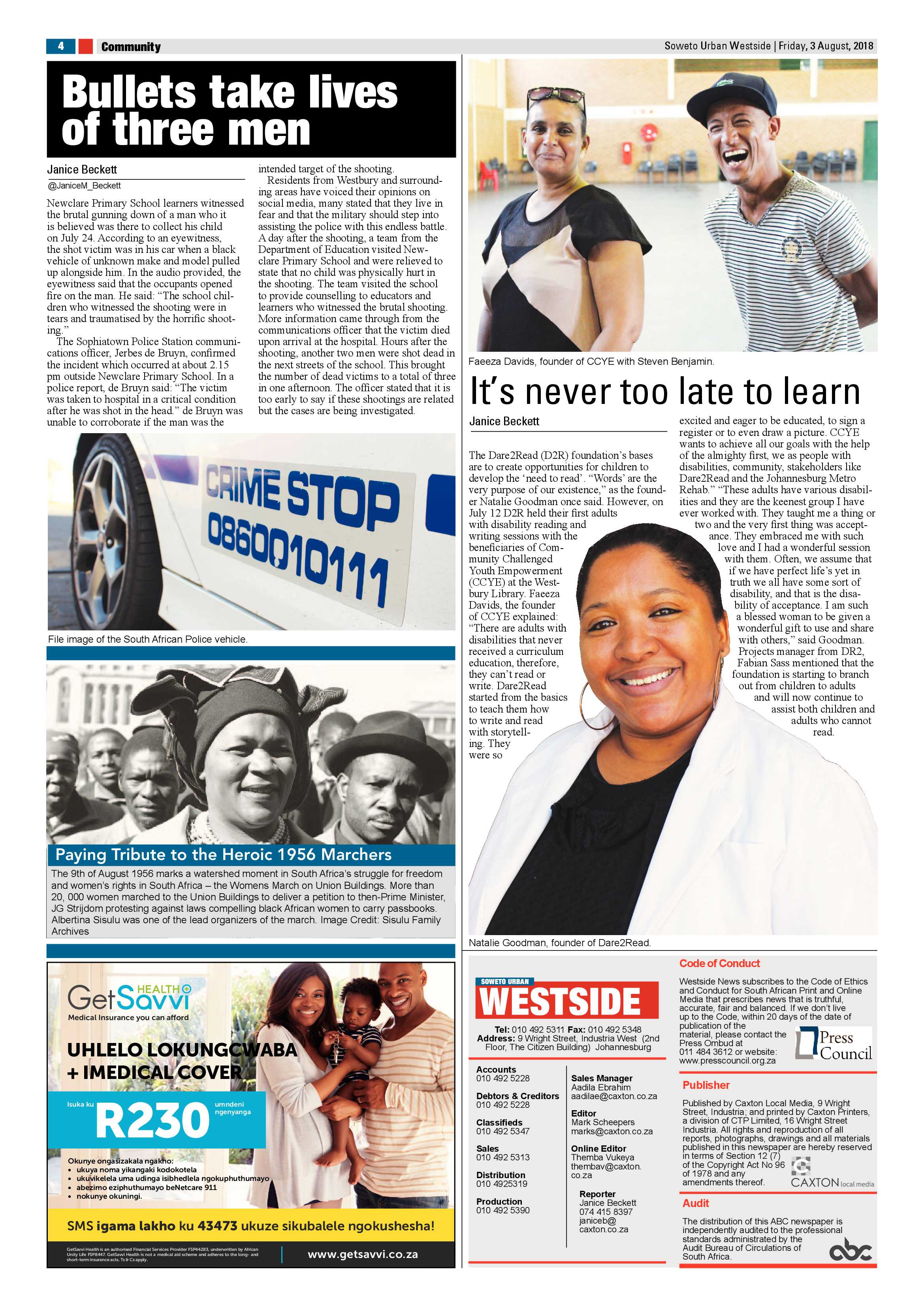 Westside – August 03, 2018 issue page 4