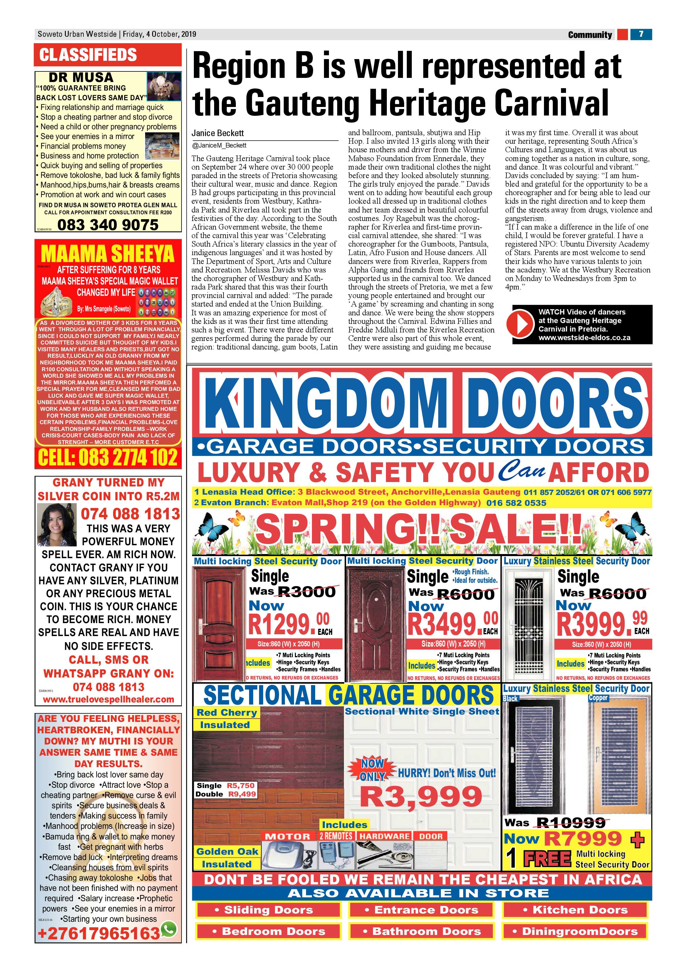 Westside News – October 4, 2019 page 7