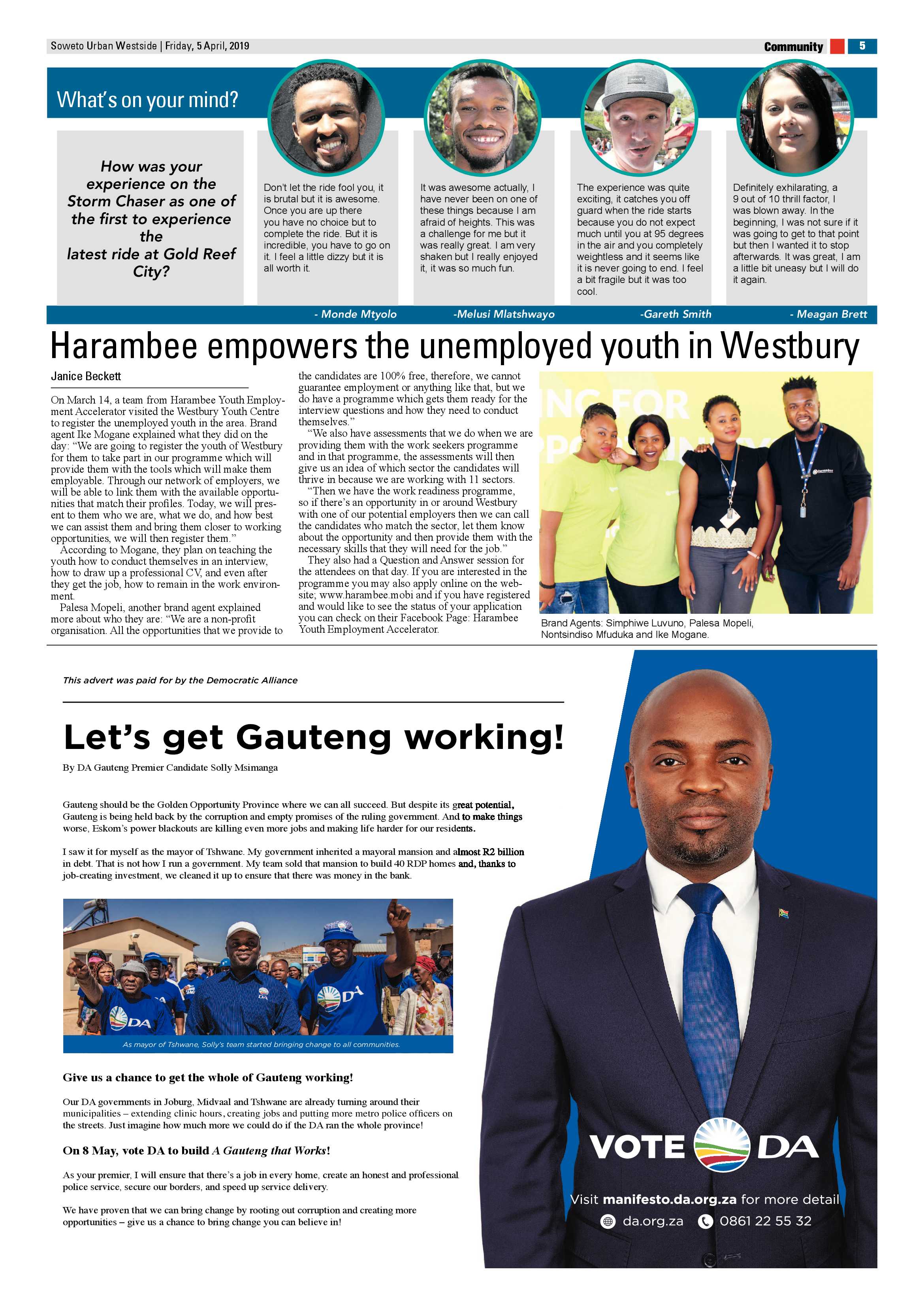 Westside News – April 5 , 2019 page 5