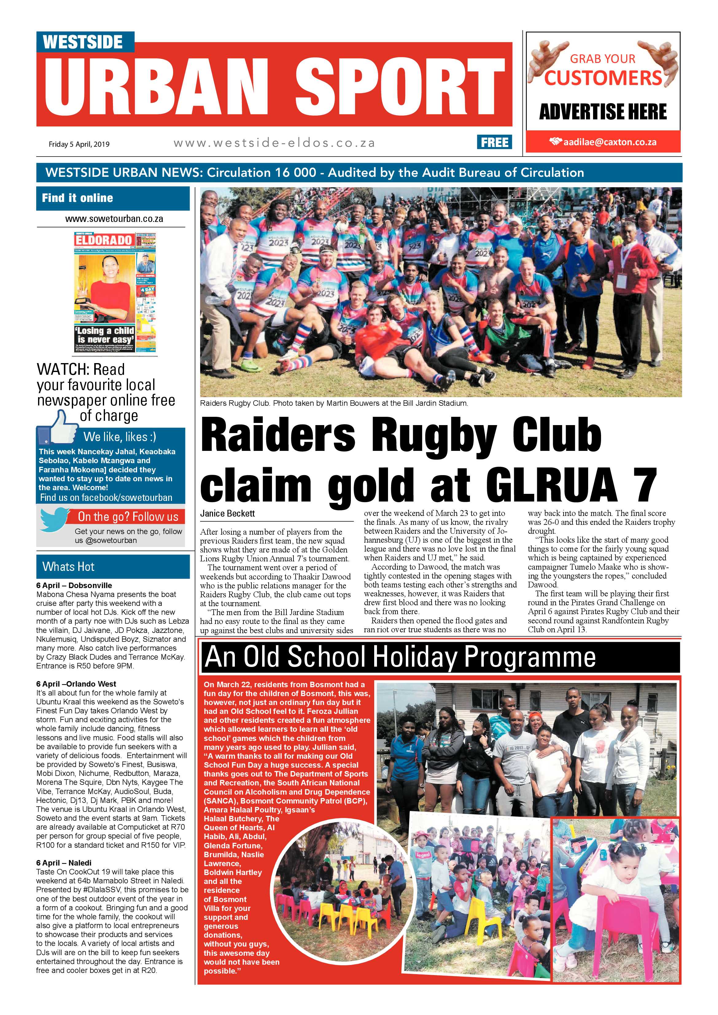 Westside News – April 5 , 2019 page 8