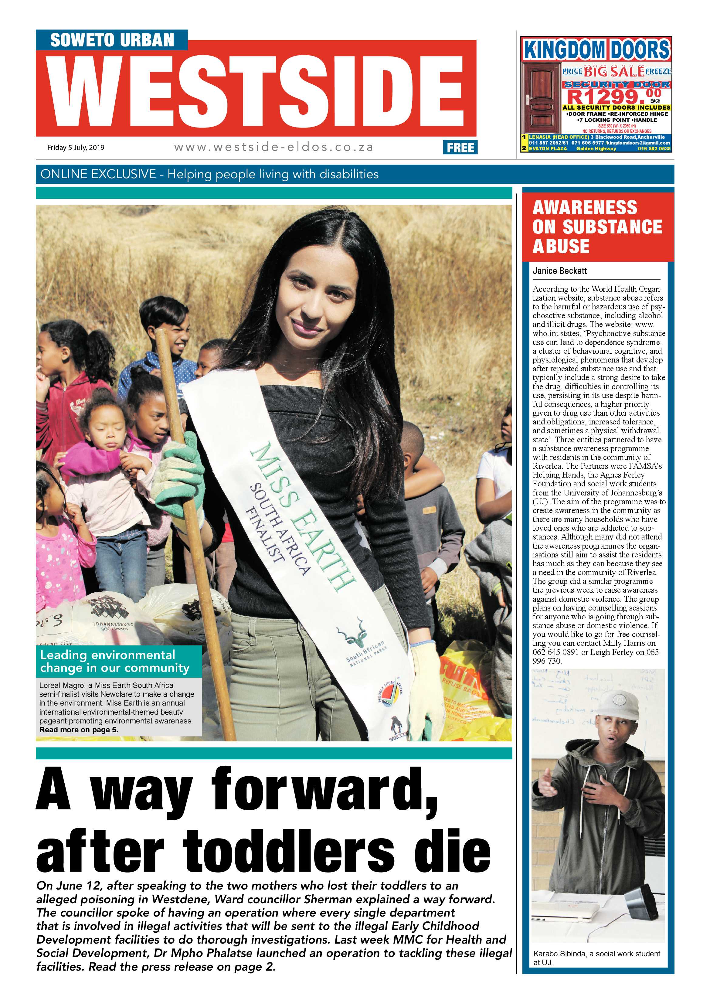 Westside News – July 05, 2019 page 1