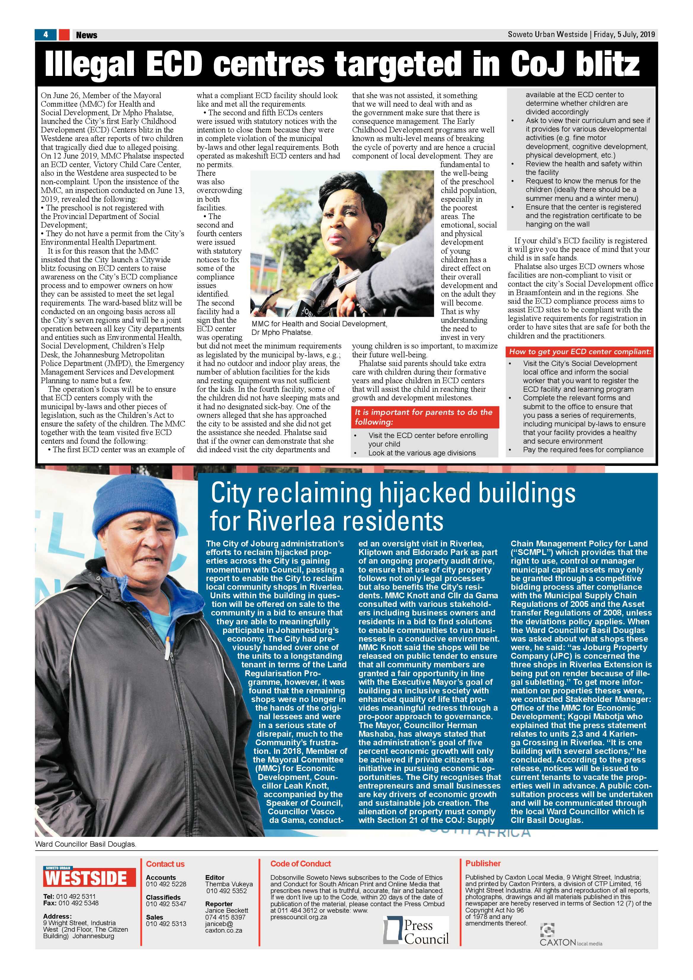 Westside News – July 05, 2019 page 4