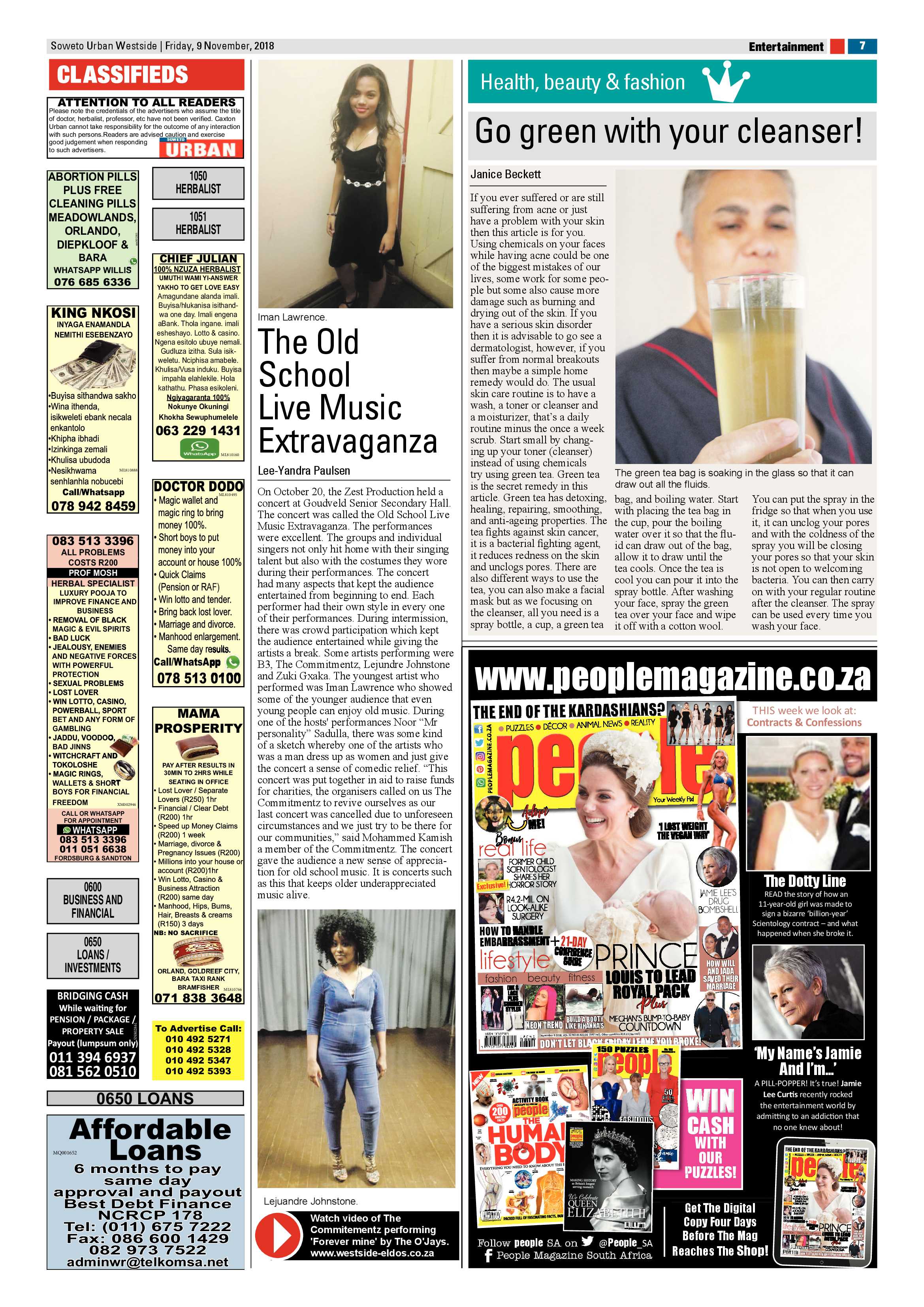 Westside – November 9, 2018 issue page 7