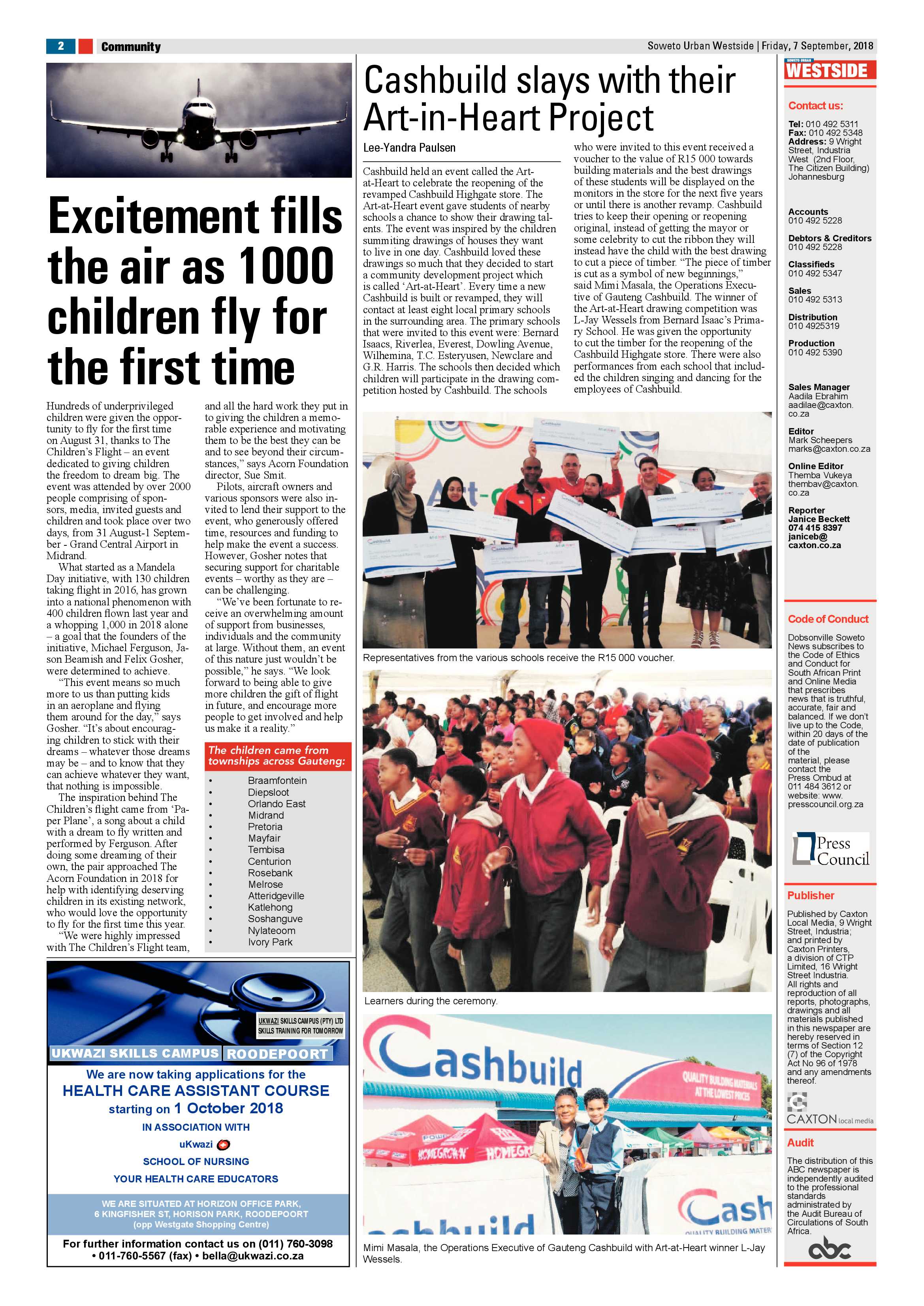 Westside – September 7, 2018 issue page 2