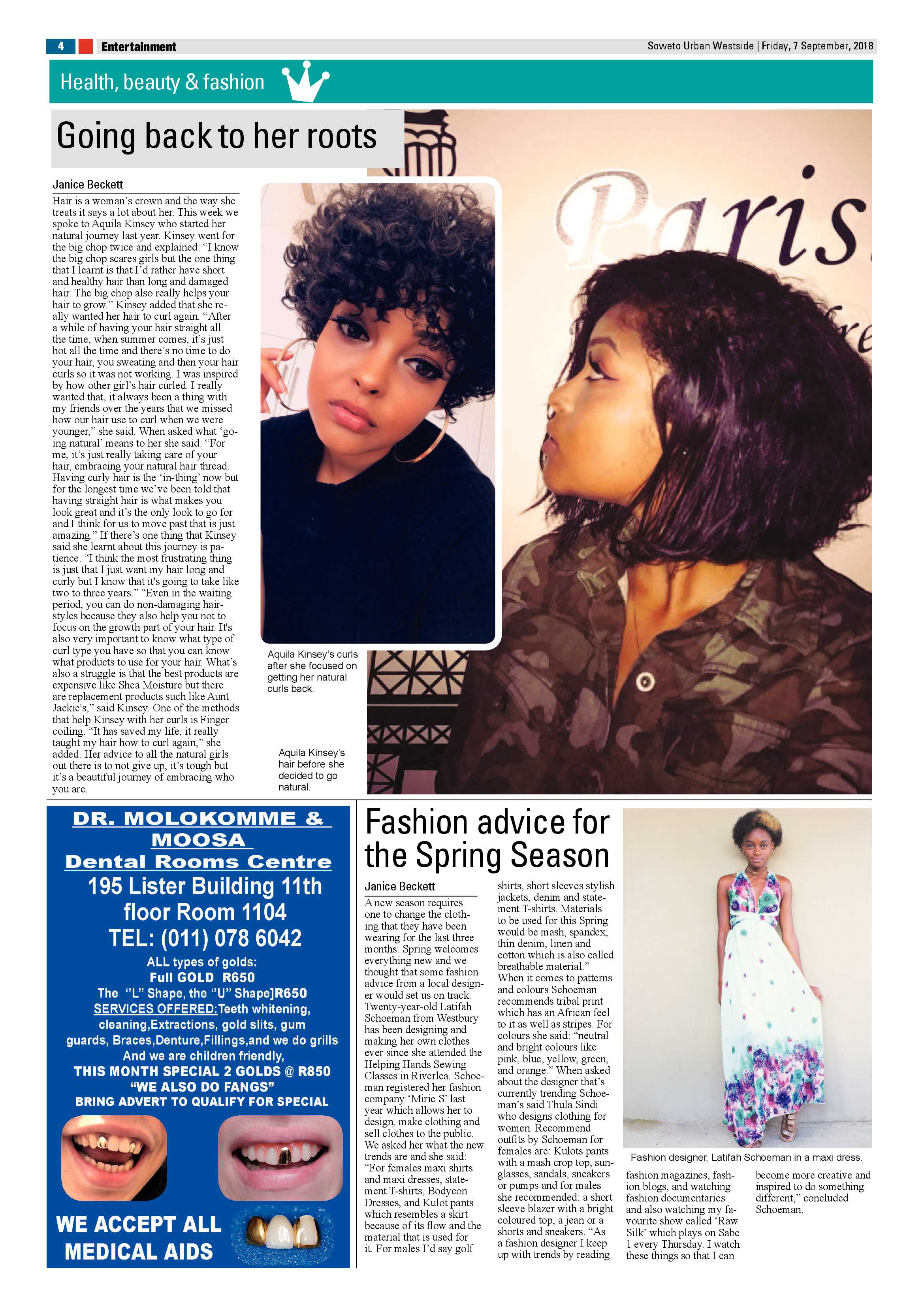 Westside – September 7, 2018 issue page 4
