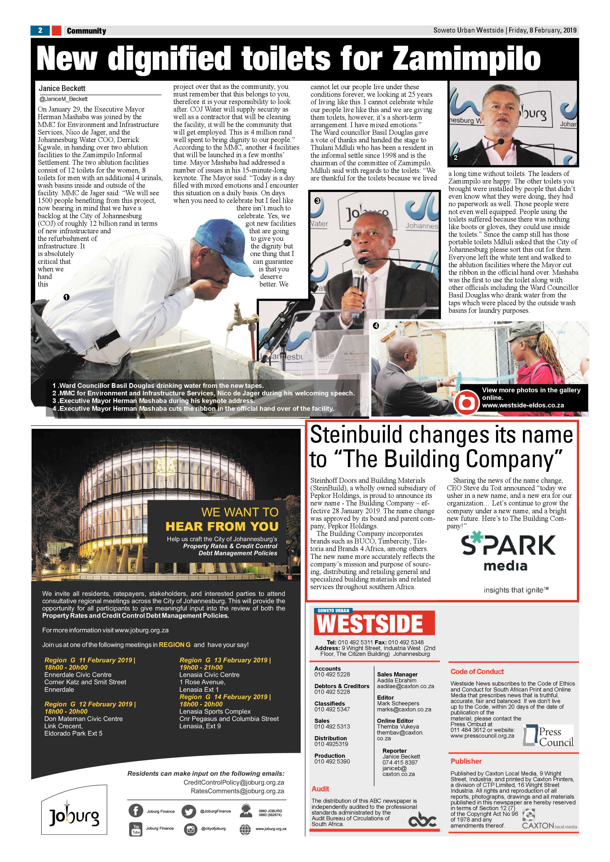 Westside News – February 8, 2019 page 2