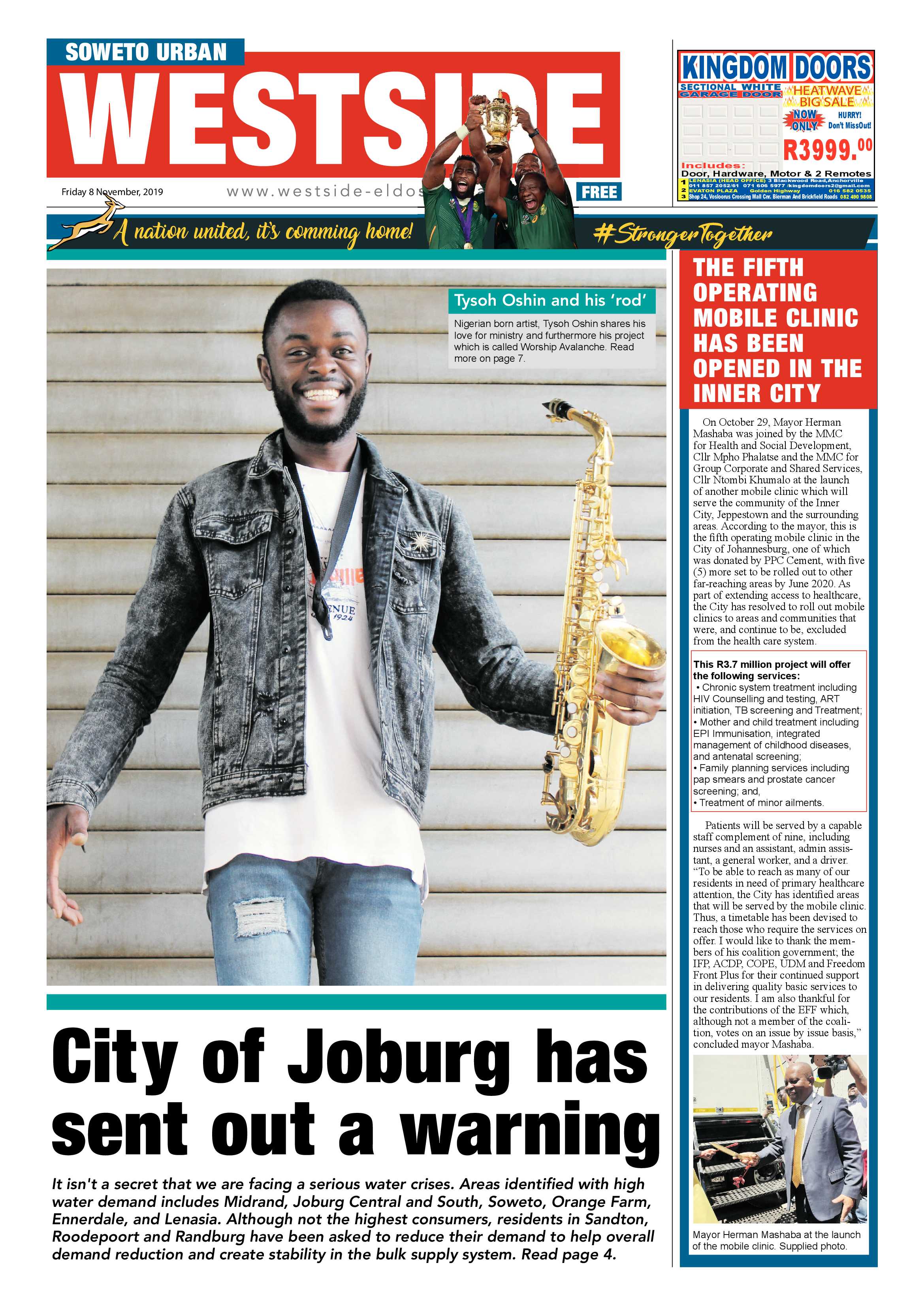 Westside News – November 08, 2019 page 1