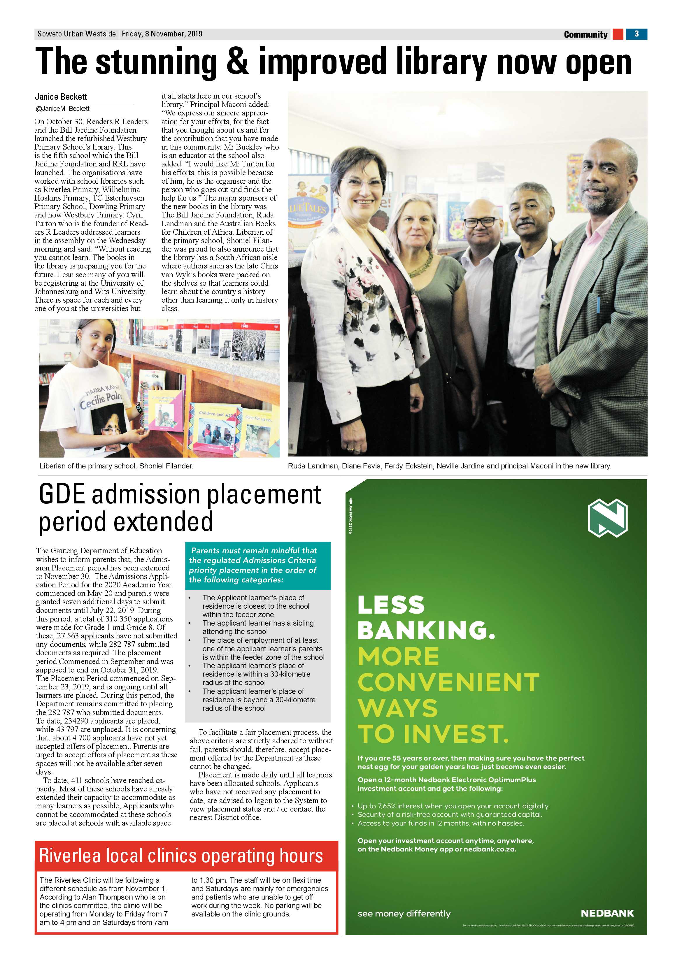 Westside News – November 08, 2019 page 3