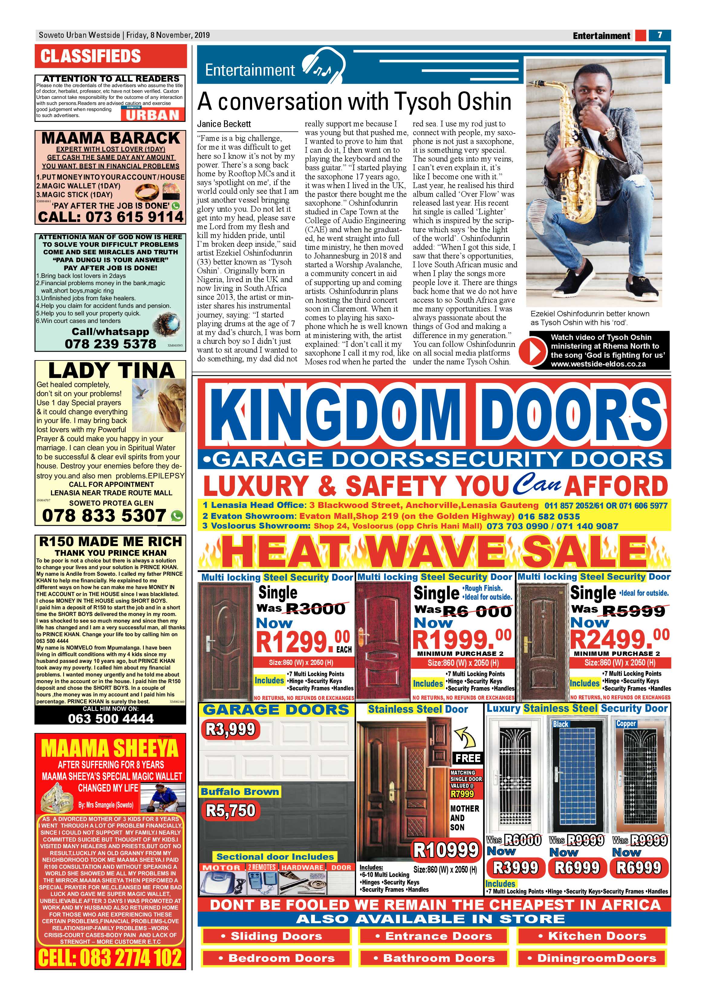 Westside News – November 08, 2019 page 7