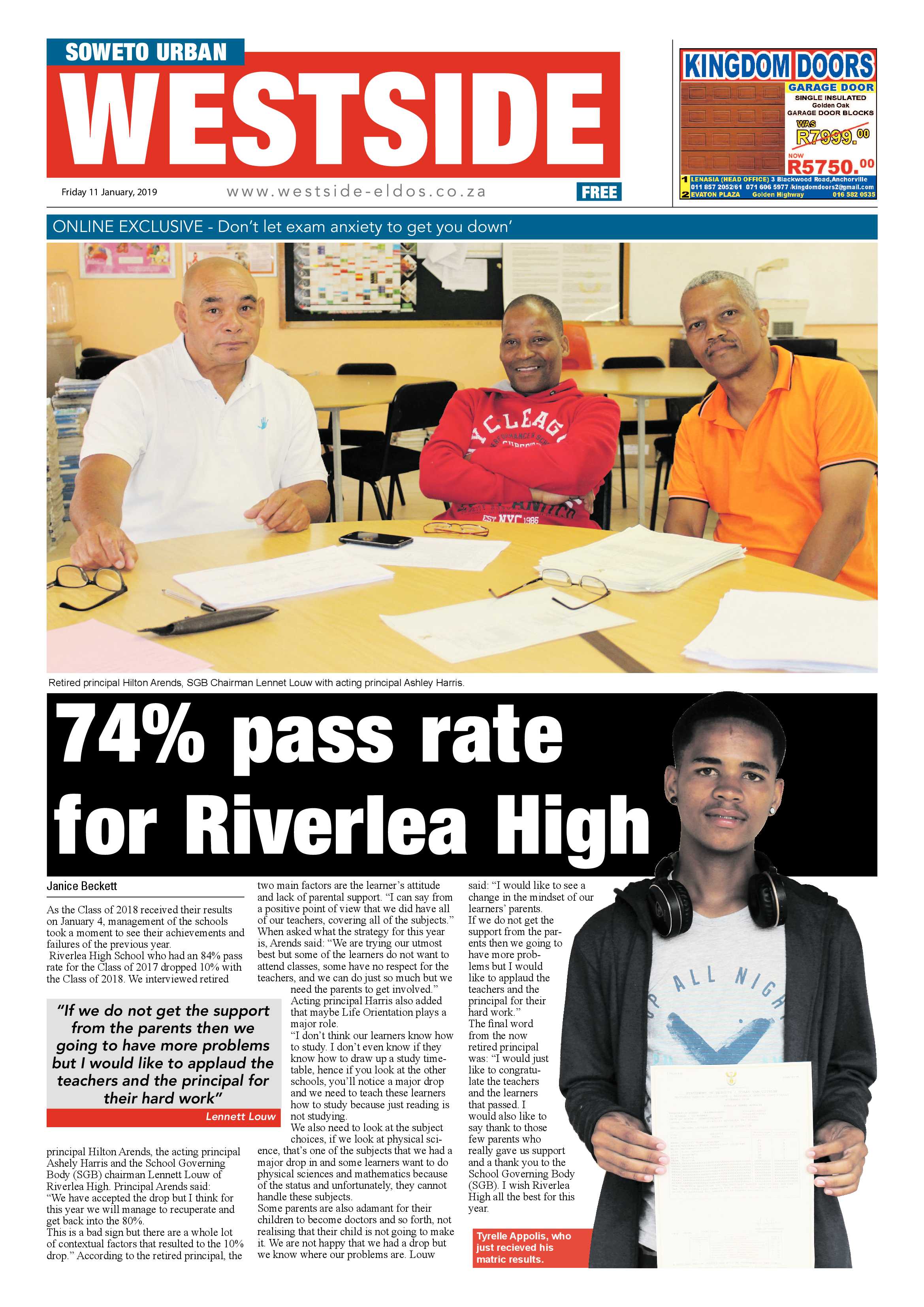Jan 11 – Westbury News page 1