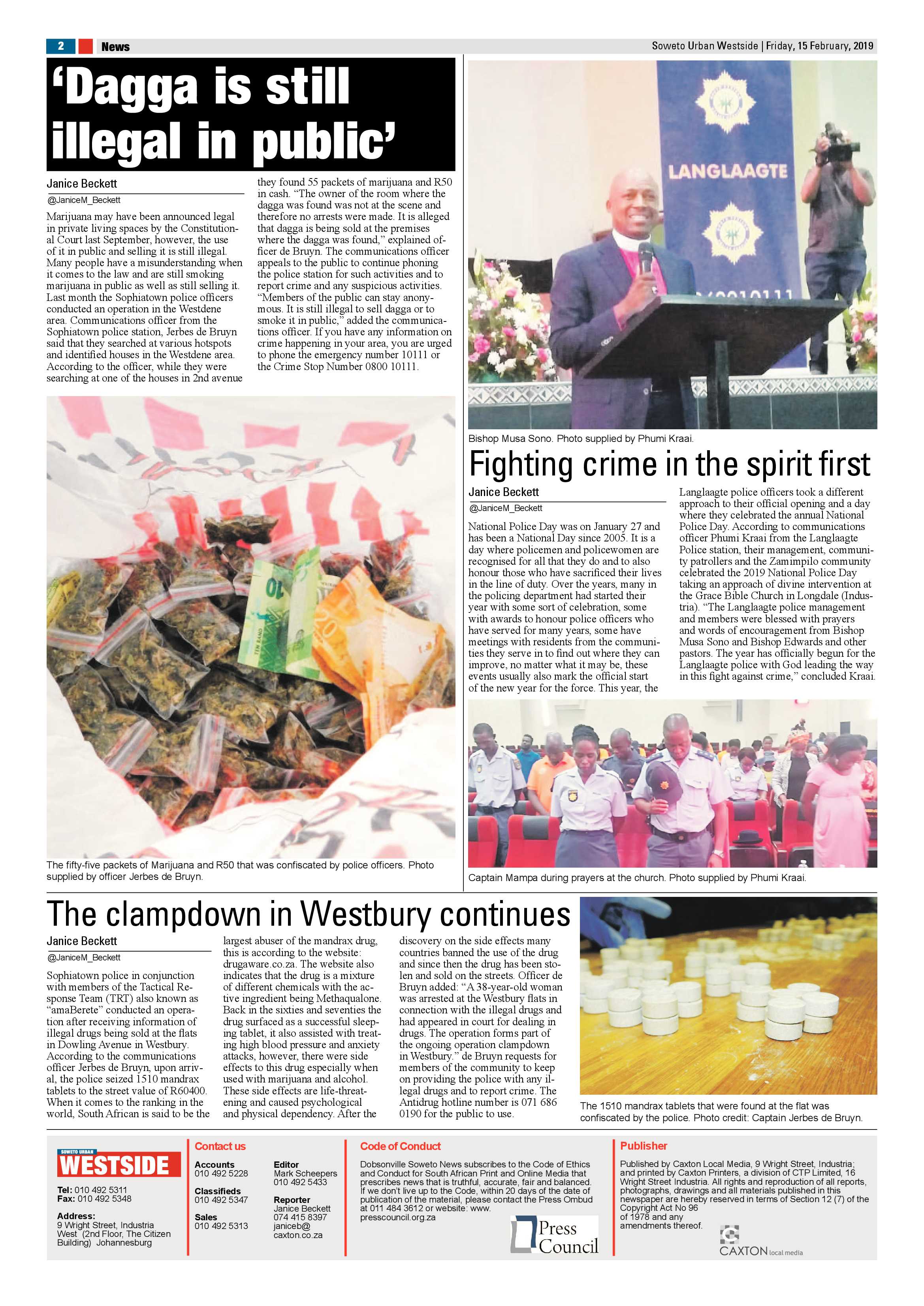 Westside News – February 15, 2019 page 2