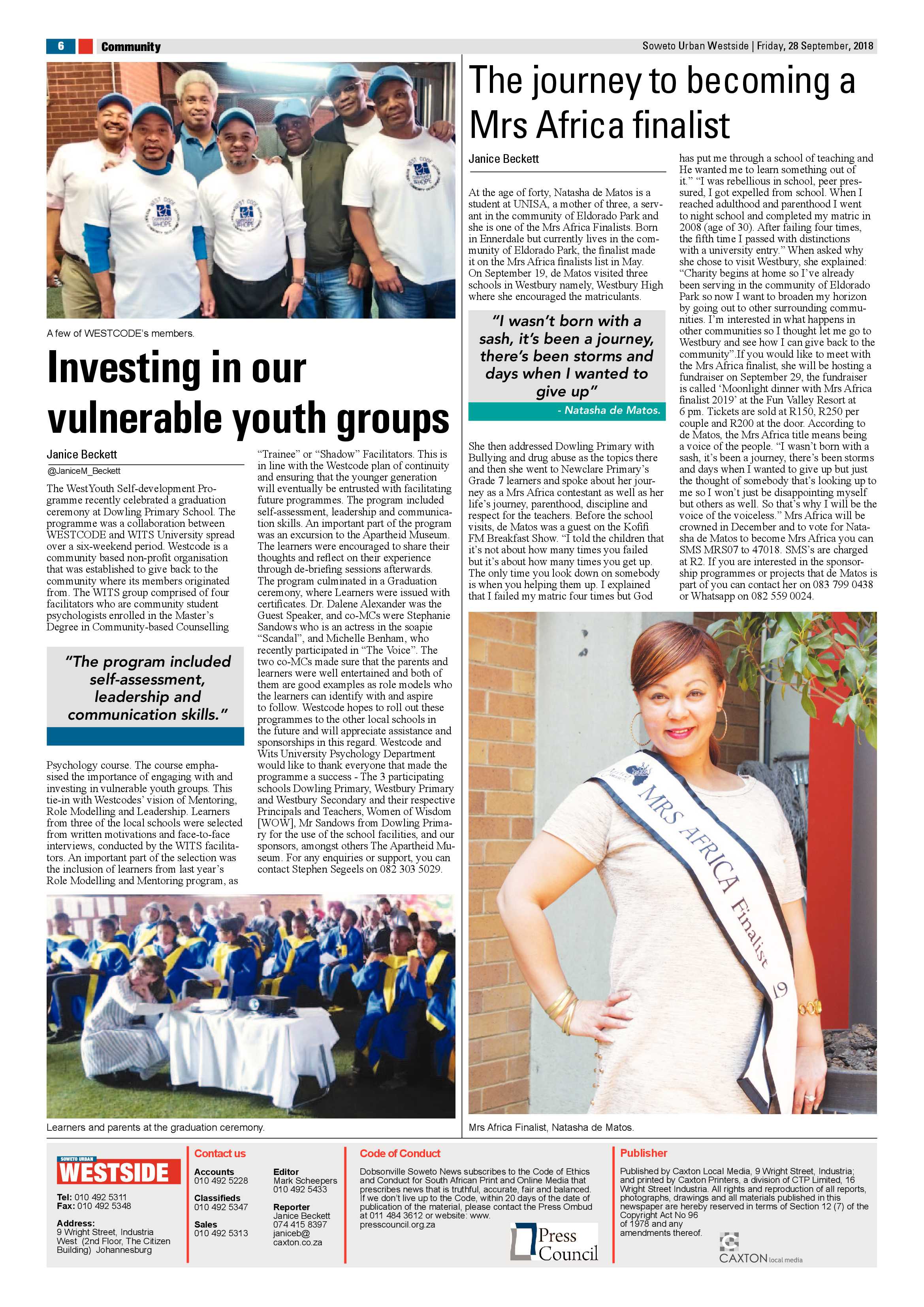 Westside – October 5, 2018 issue page 10
