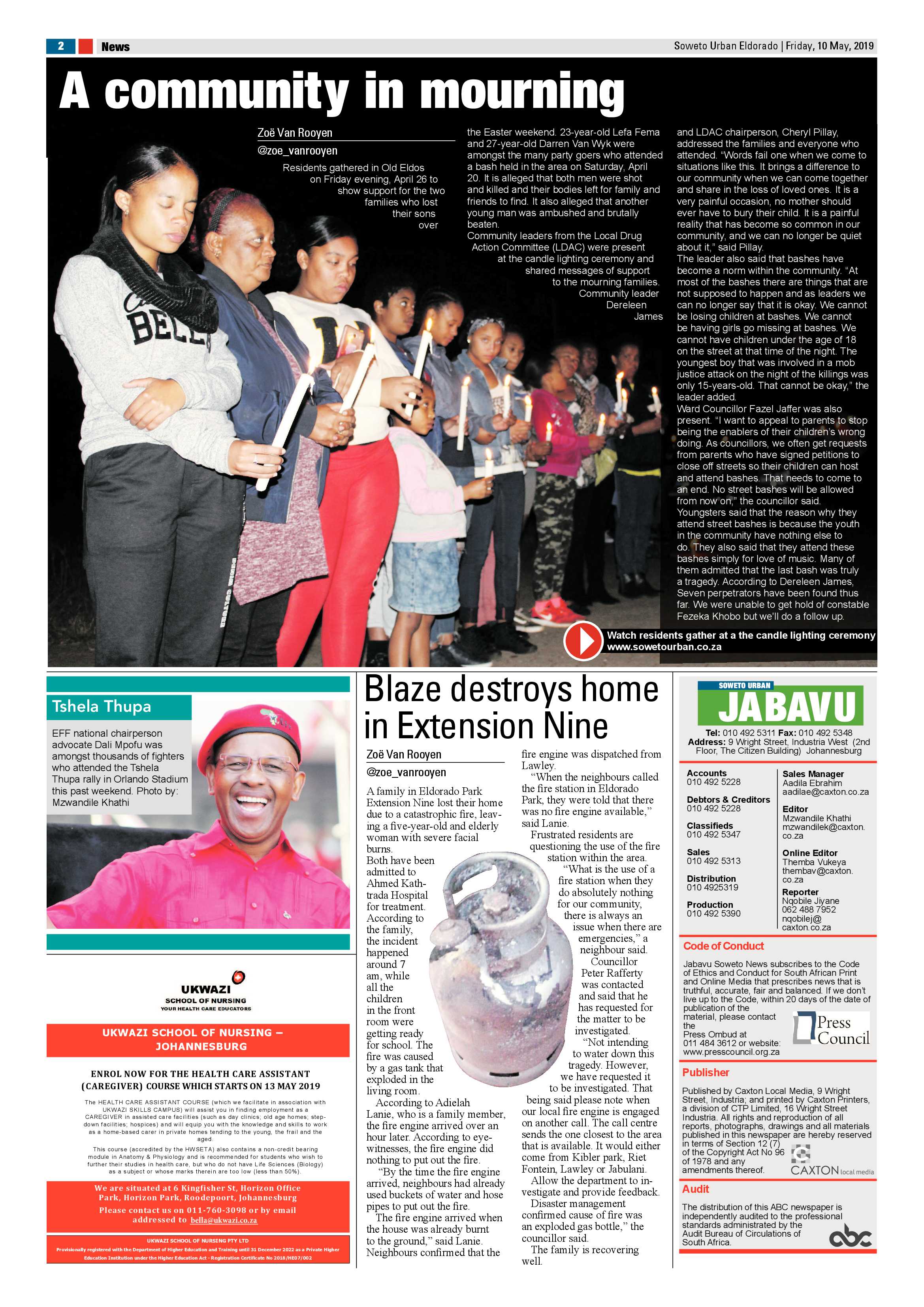 Eldorado Park News – May 10, 2019 page 2