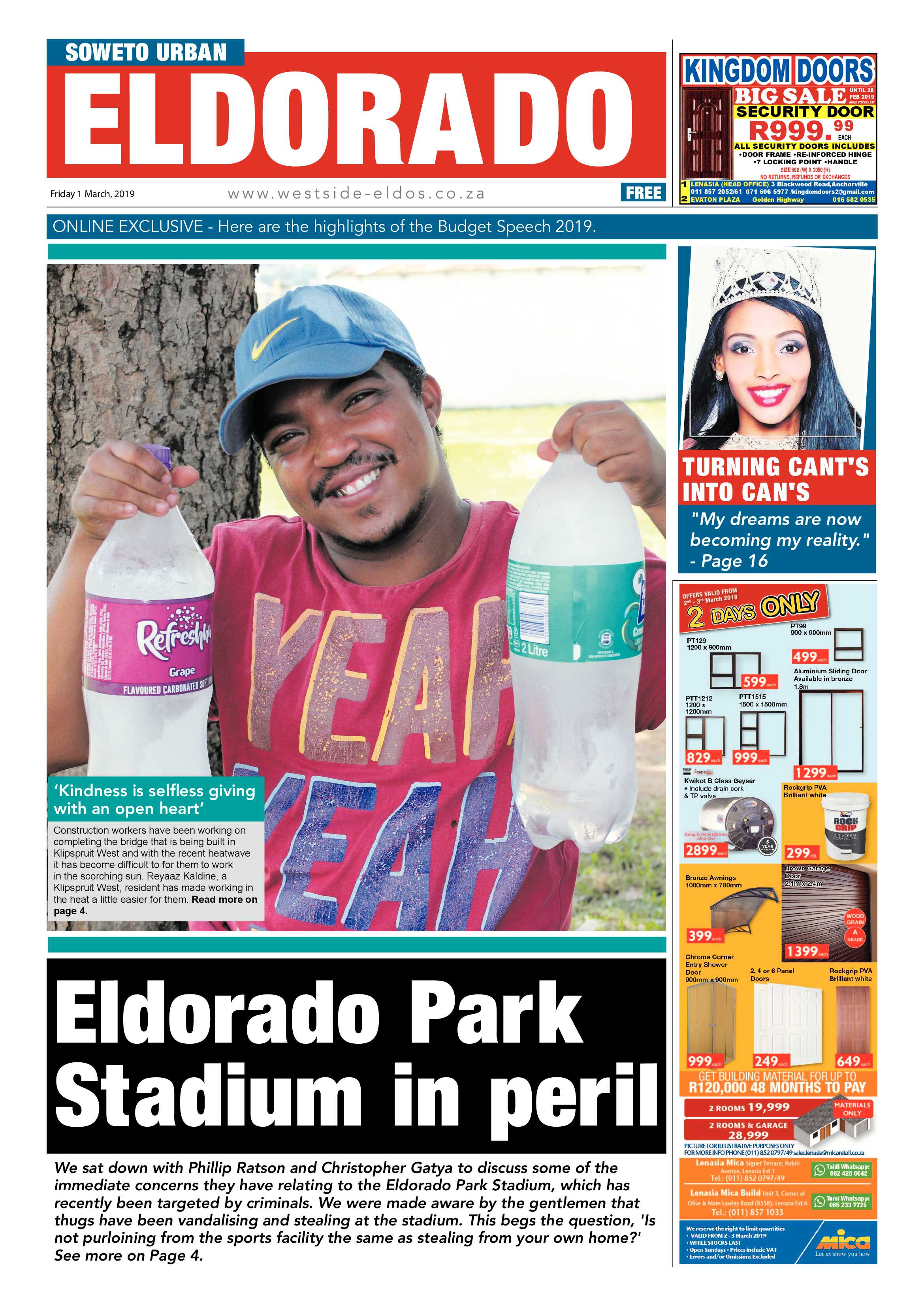 Eldorado Park news– March 1, 2019 page 1