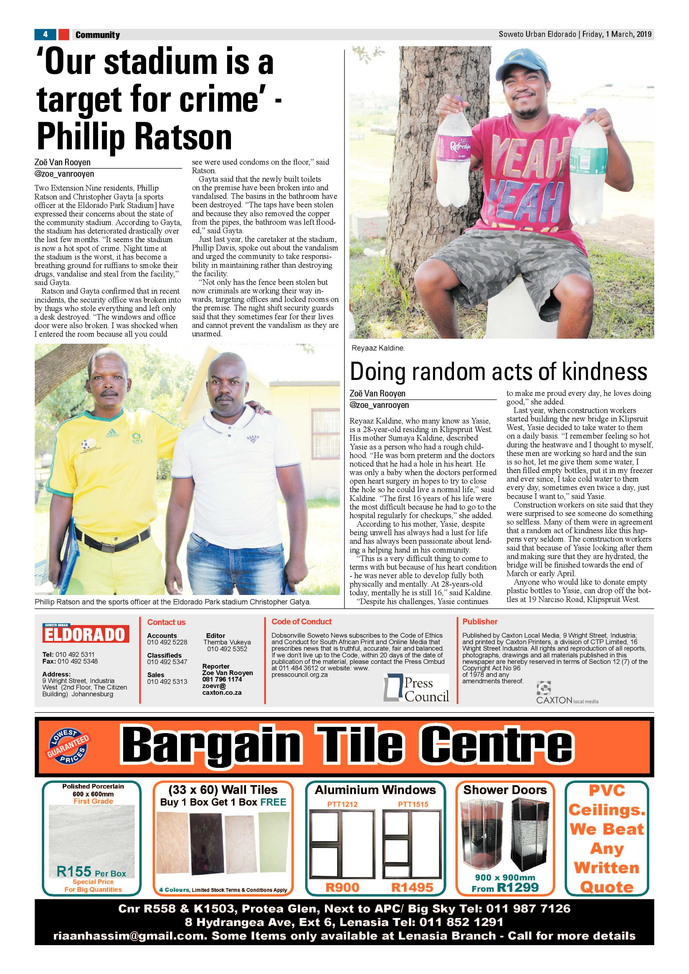 Eldorado Park news– March 1, 2019 page 4