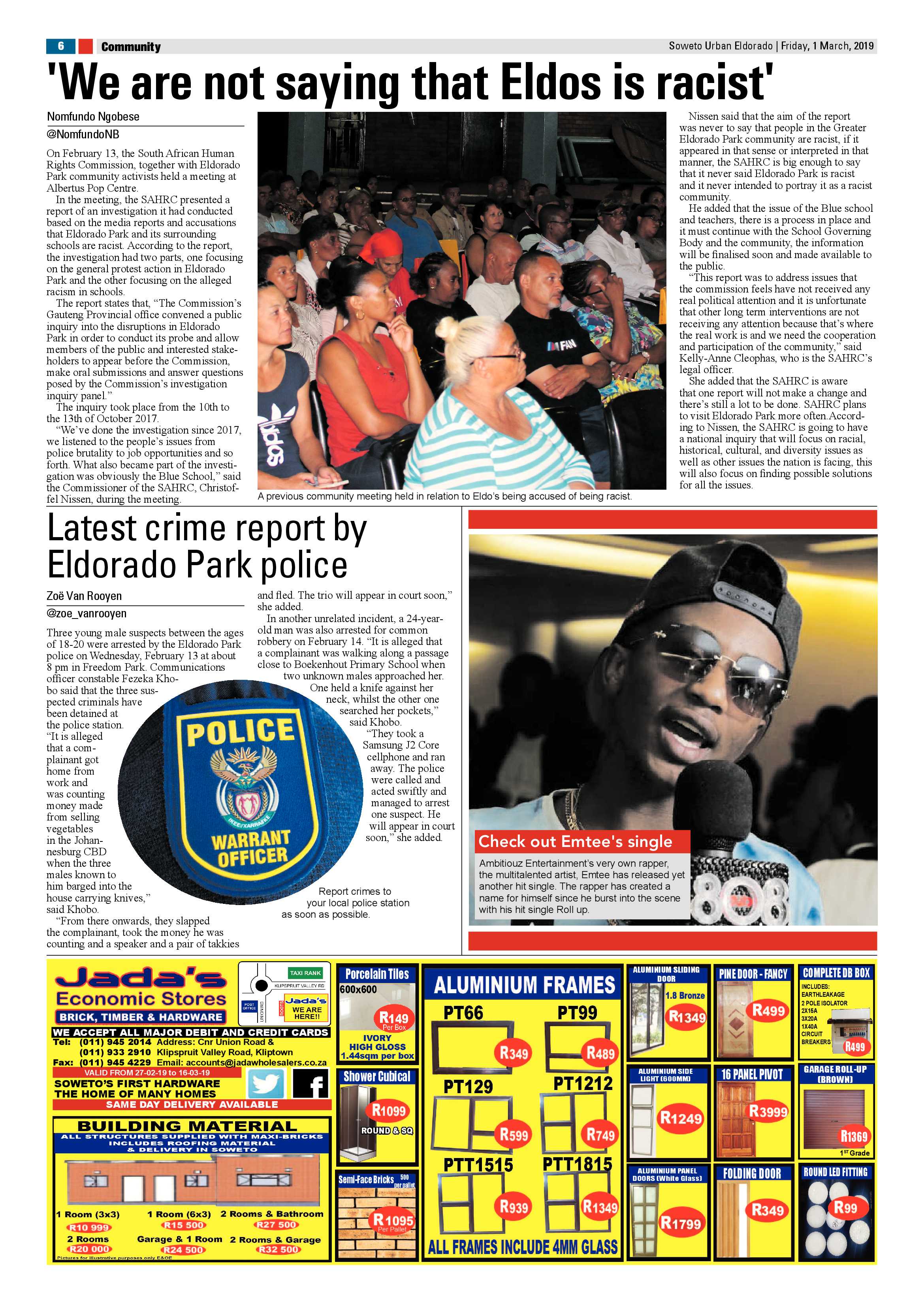 Eldorado Park news– March 1, 2019 page 6