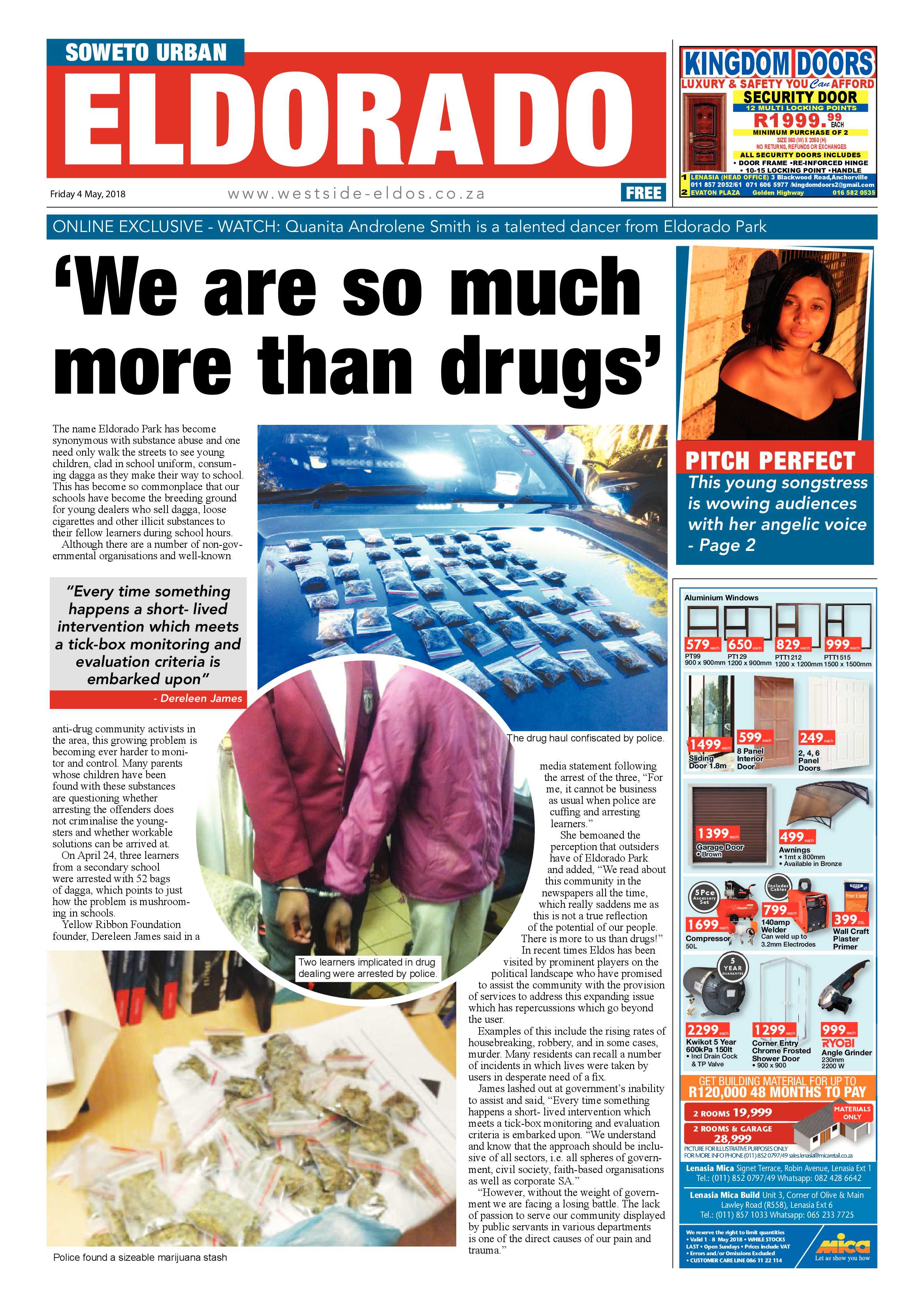 Eldorado Park – May 4, 2018 issue page 1