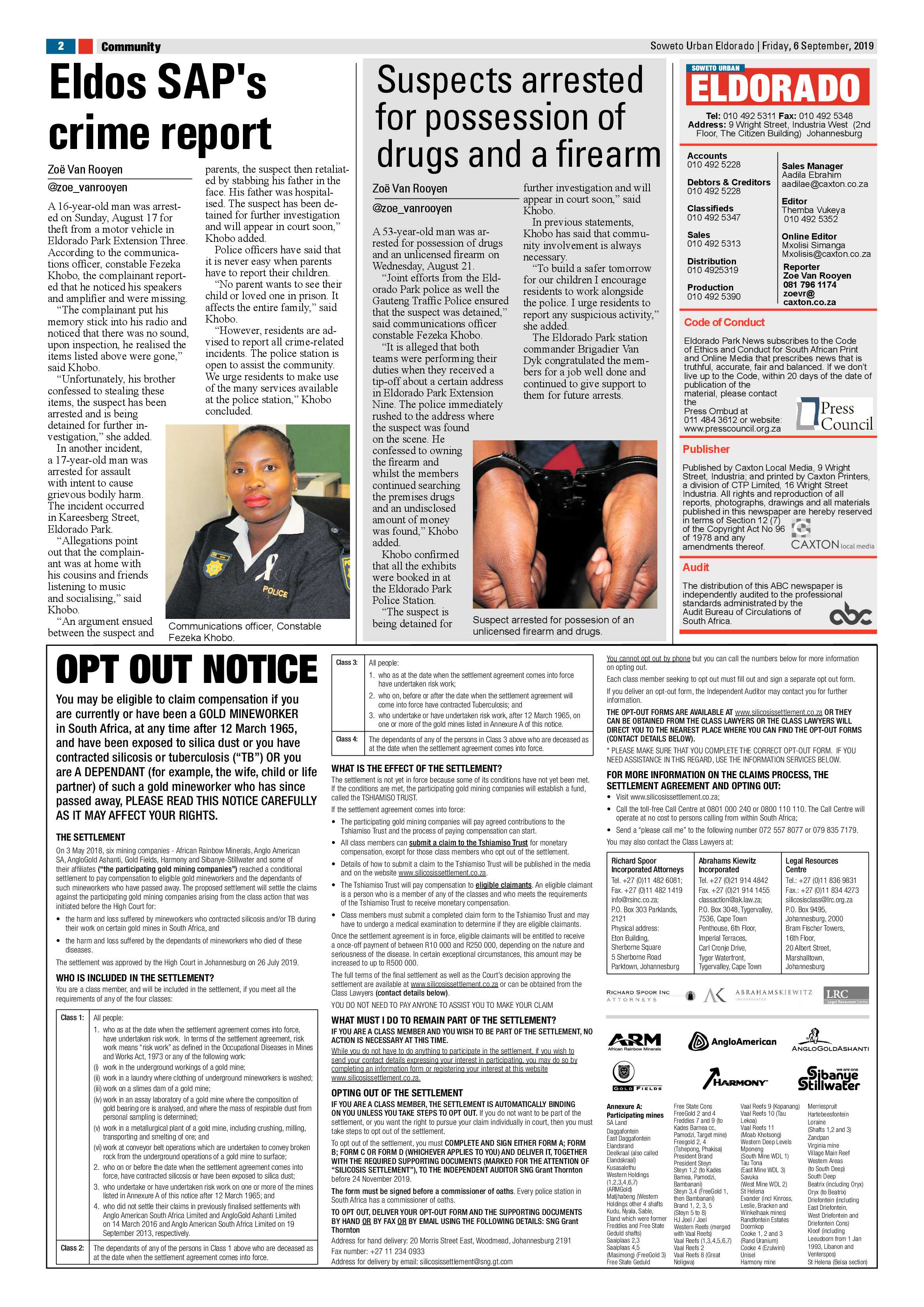 Eldorado News – September 06, 2019 page 2