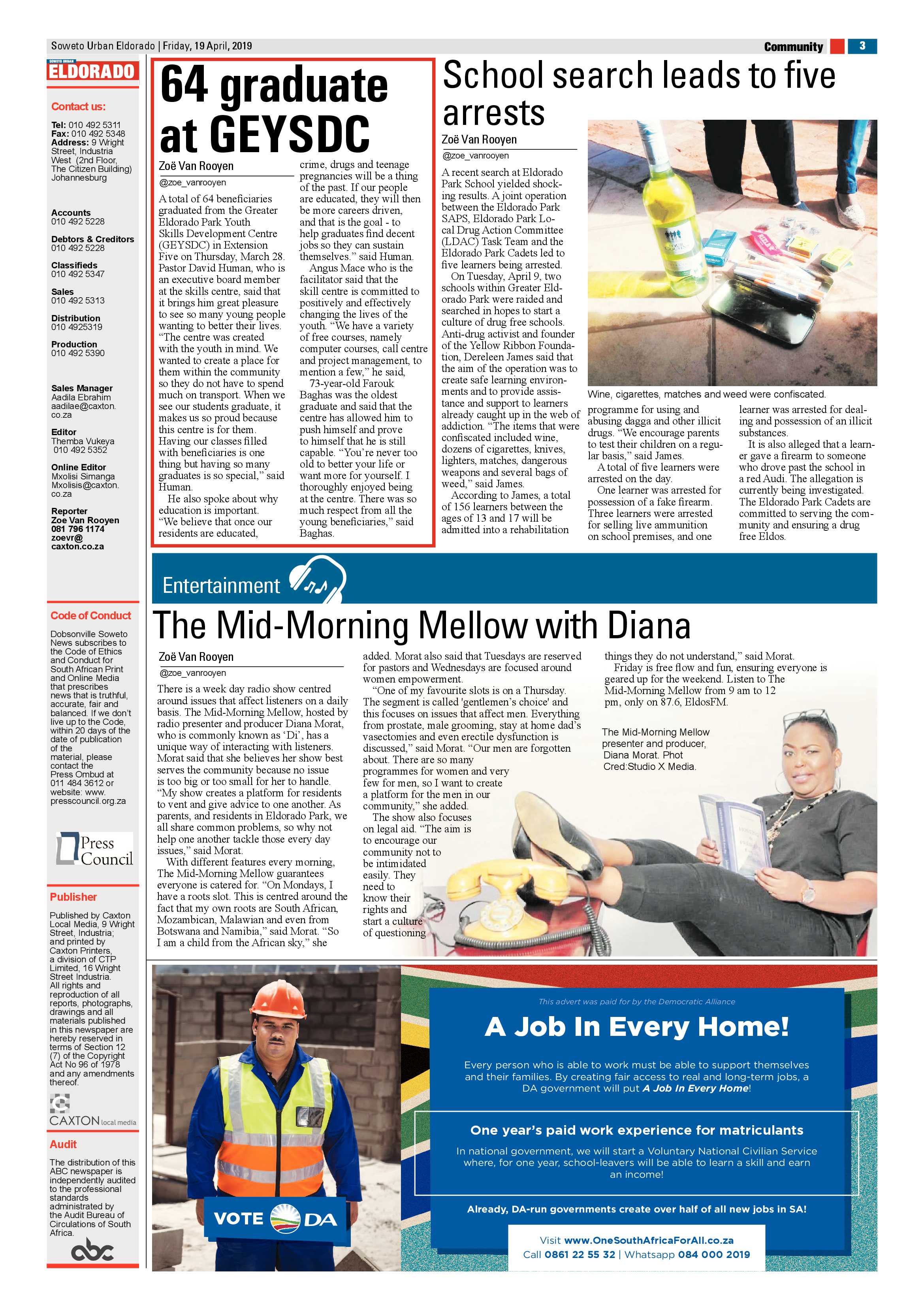 Eldorado News – April 19 , 2019 page 3