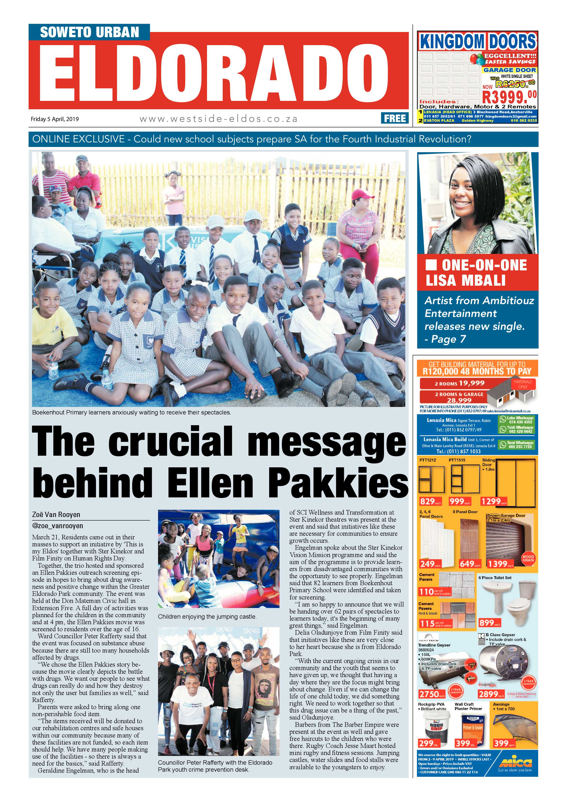 Eldorado News – April 5 , 2019 page 1