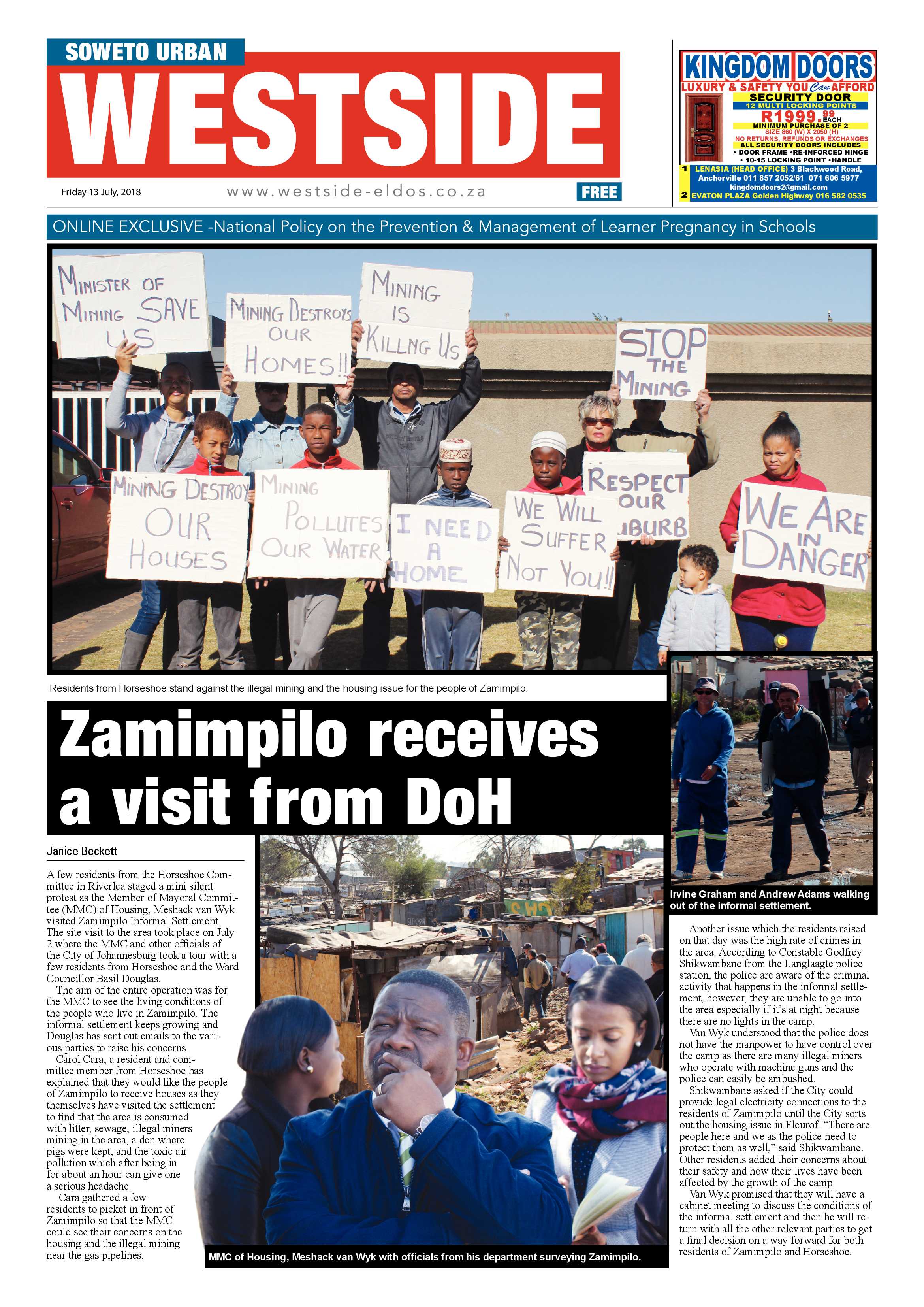 Westside – July 13, 2018 issue page 1