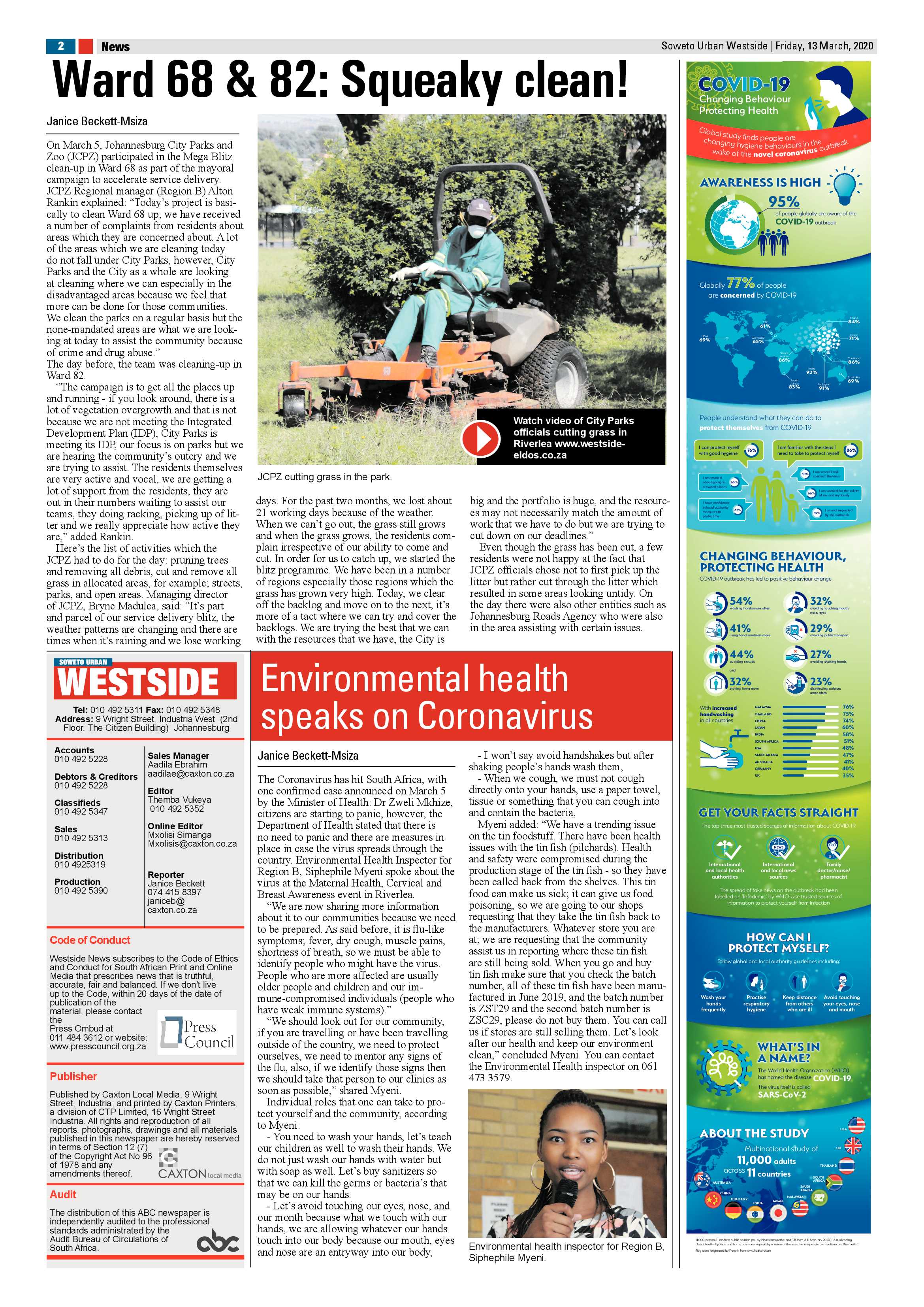 Westside March 13 , 2020 page 2