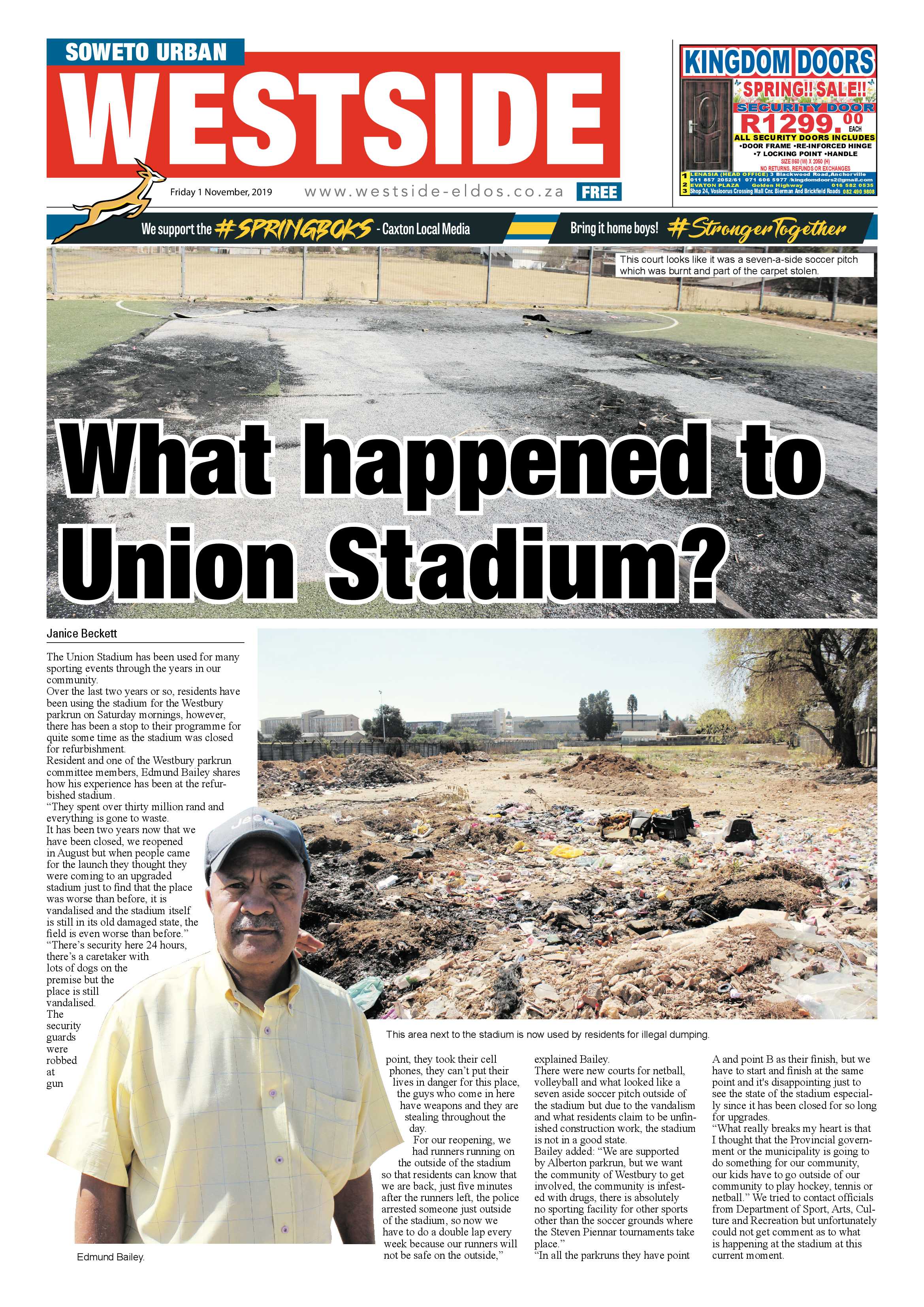 Westside News – November 01, 2019 page 1