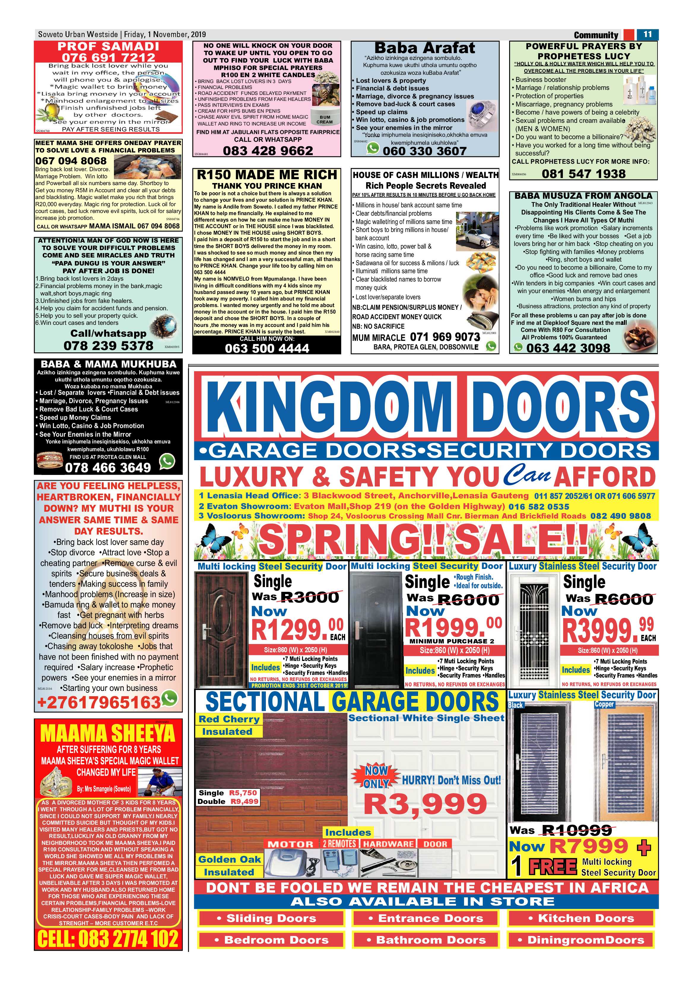 Westside News – November 01, 2019 page 11