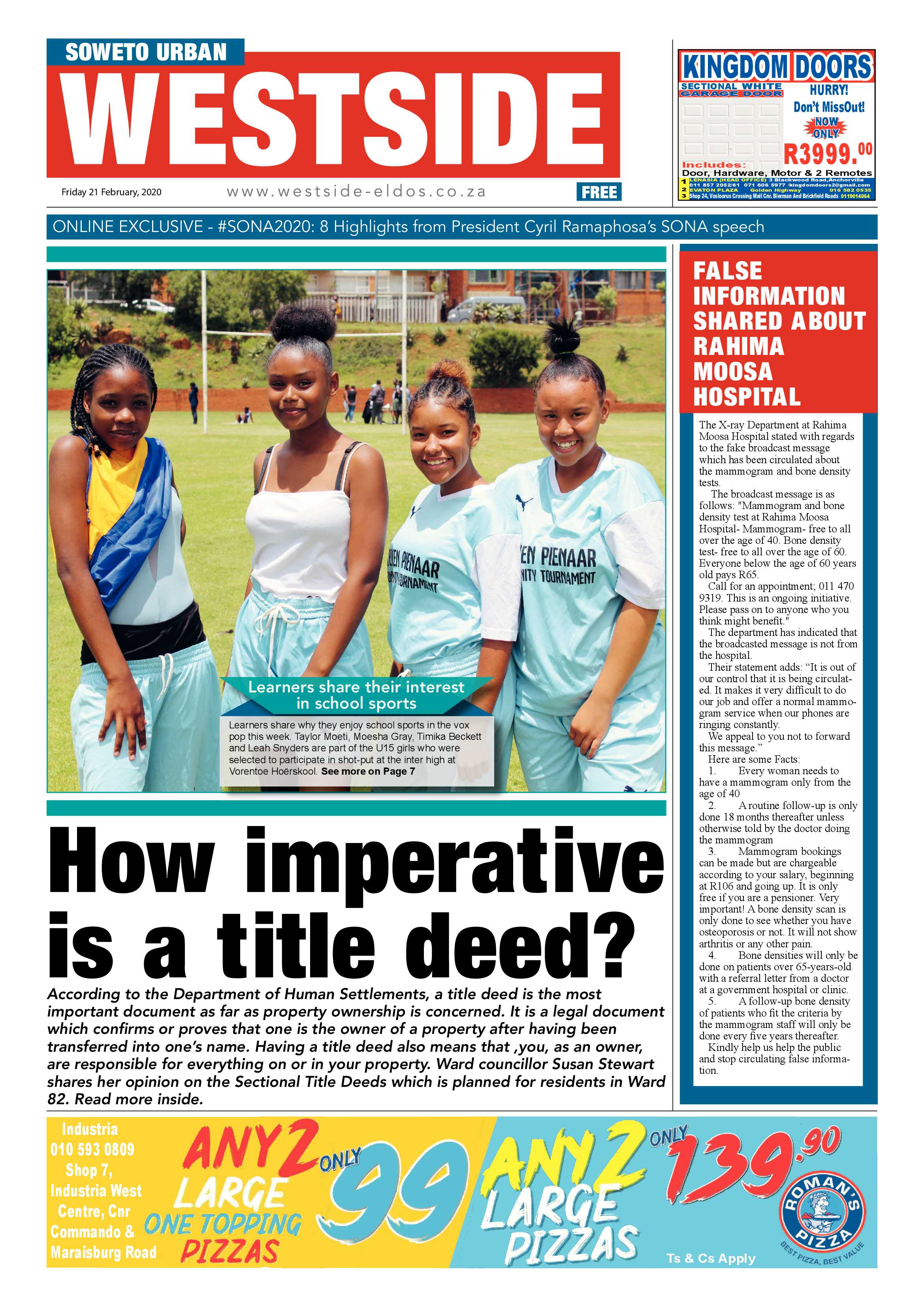 Westside Feb 21, 2020 page 1