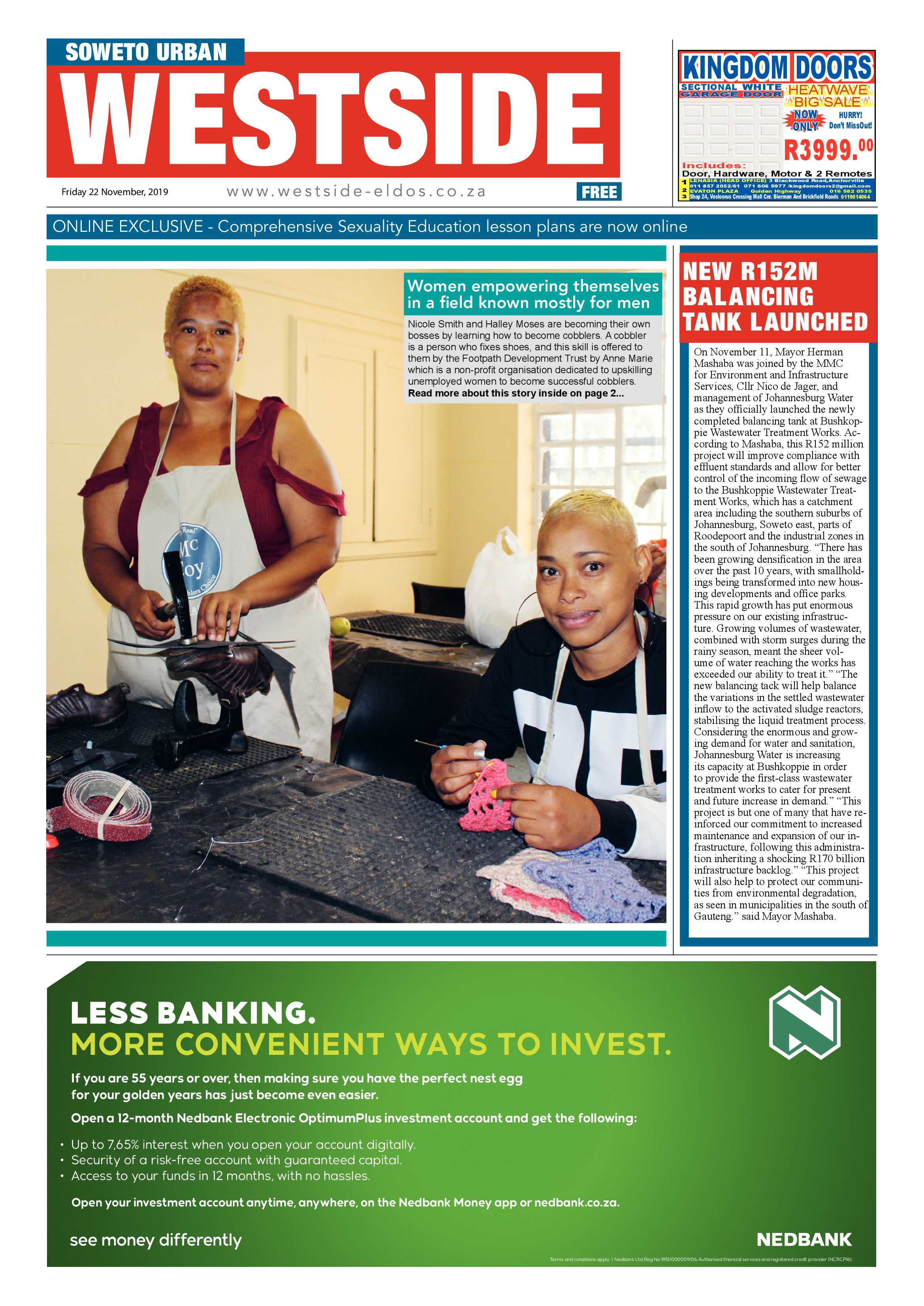 Westside News – November 22, 2019 page 1